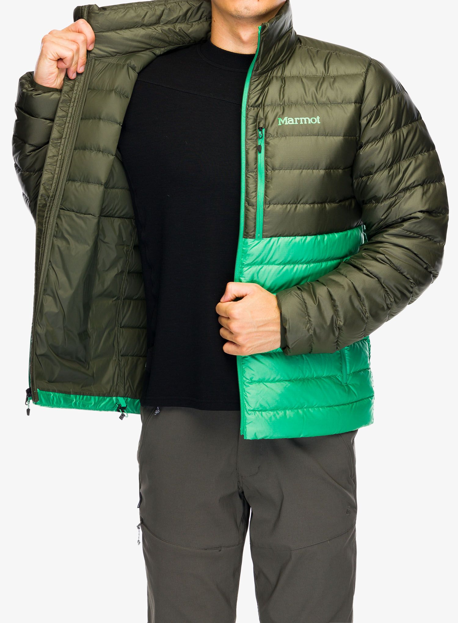Zimní bunda Marmot Highlander Jacket - rosin green/clover