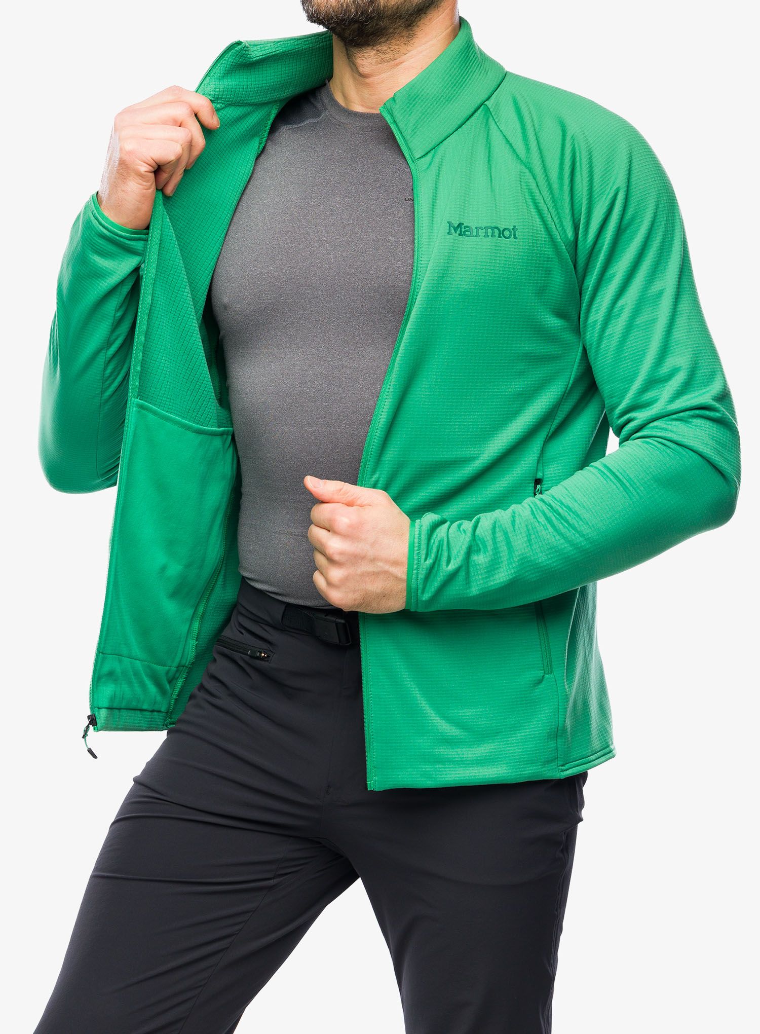 Rozepínací mikina Marmot Leconte Fleece Jacket - clover