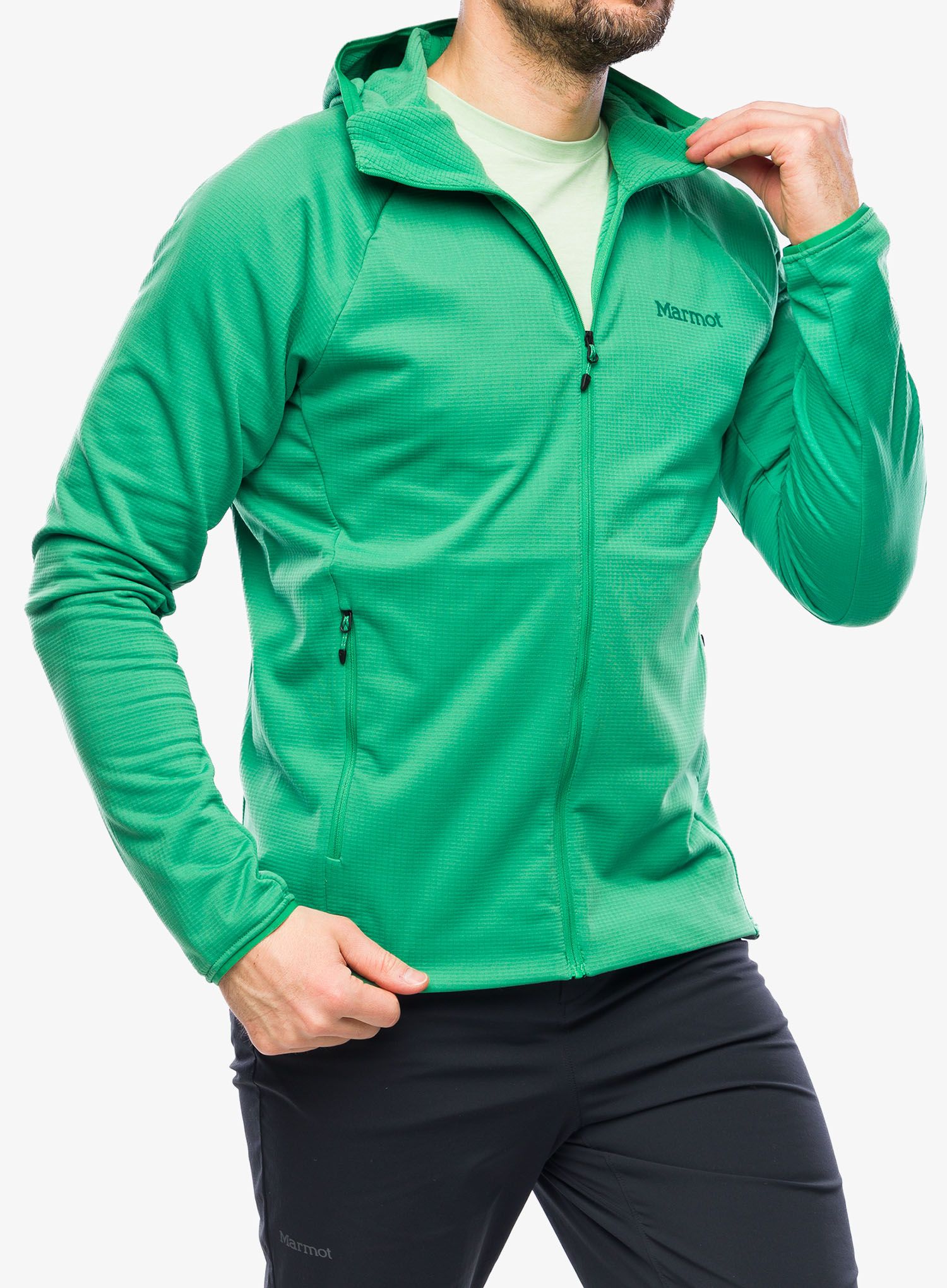 Fleece mikina Marmot Leconte Full Zip Hoody - clover