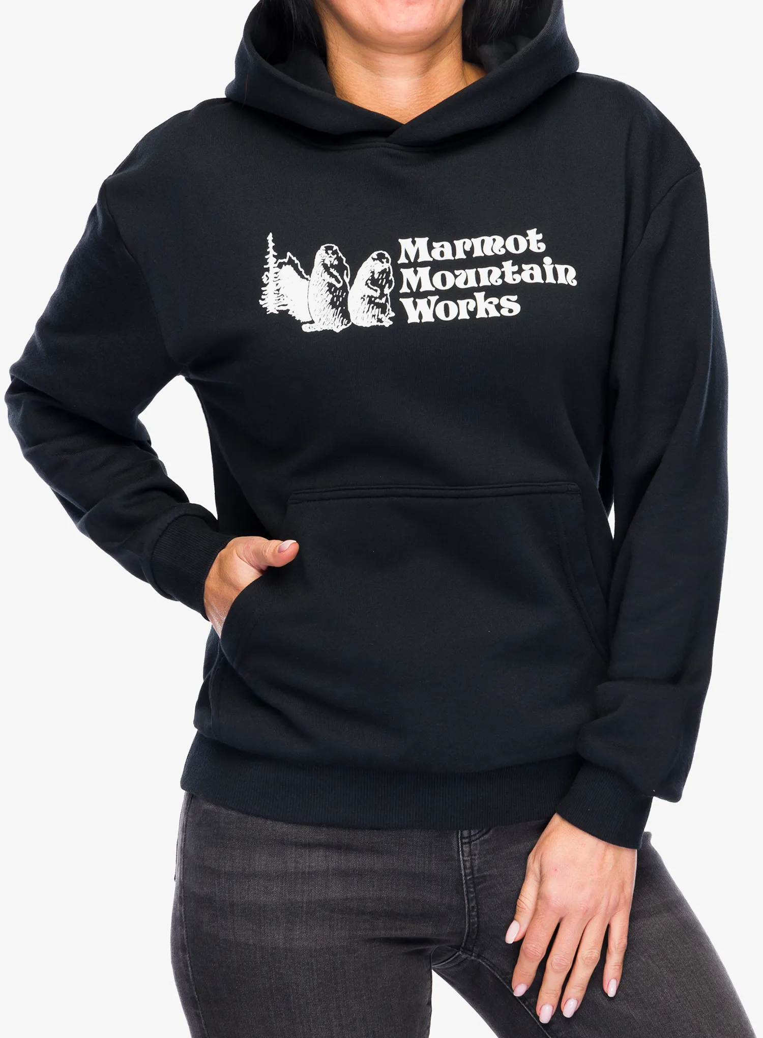 Dámská mikina s kapucí Marmot MMW Hoody - black