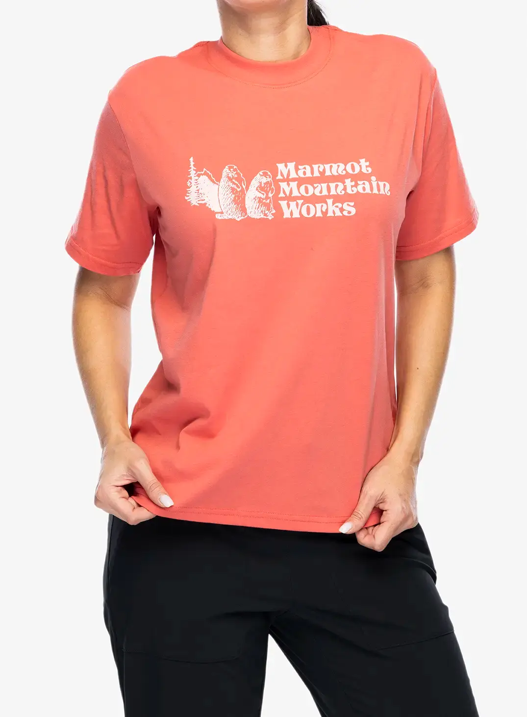 Dámské tričko s potiskem Marmot MMW Tee SS - grapefruit