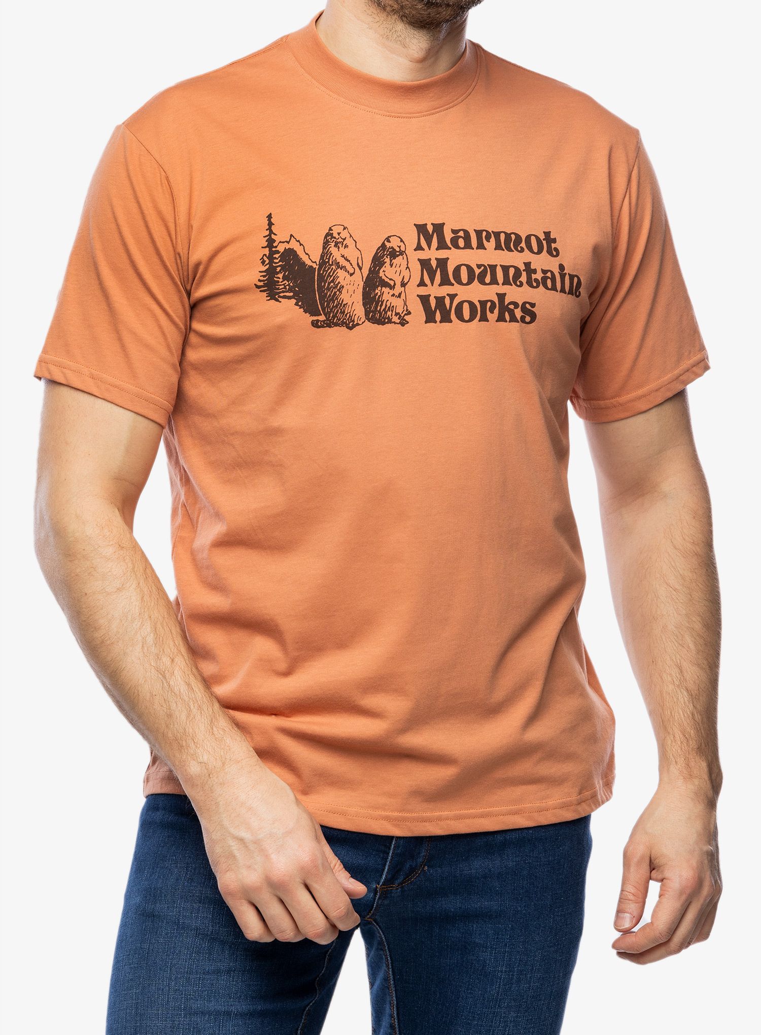Bavlněné tričko Marmot MMW Tee S/S - sunburn