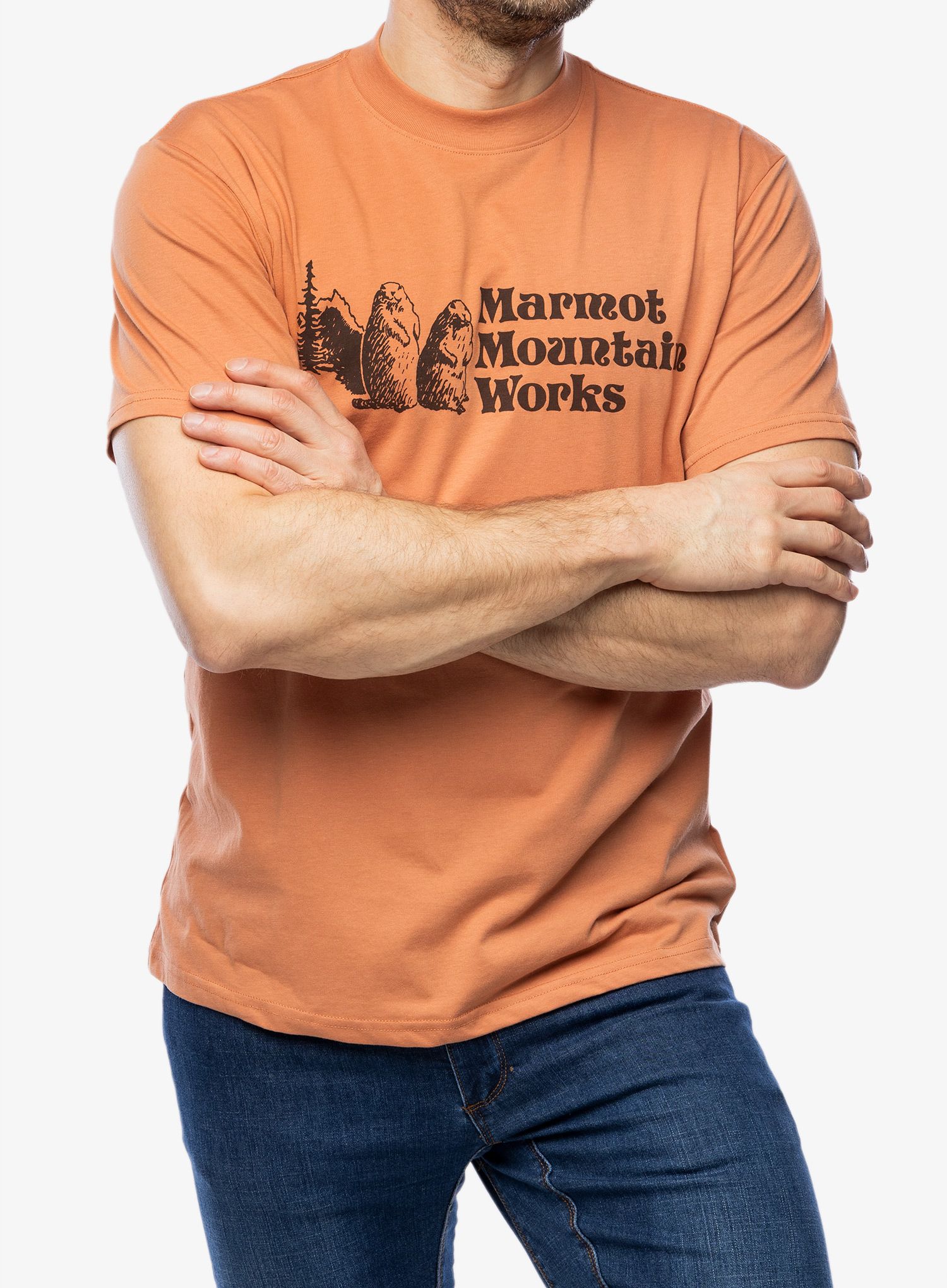 Bavlněné tričko Marmot MMW Tee S/S - sunburn