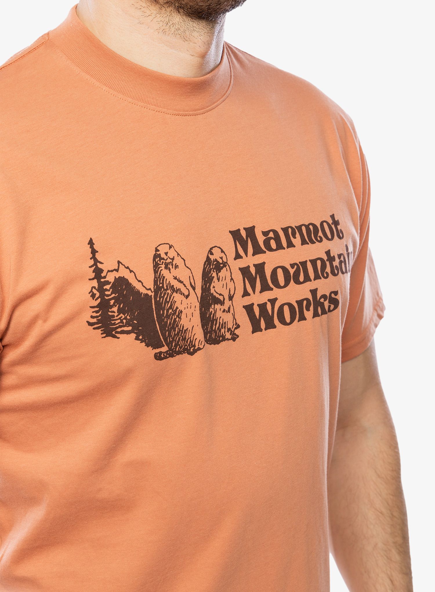 Bavlněné tričko Marmot MMW Tee S/S - sunburn
