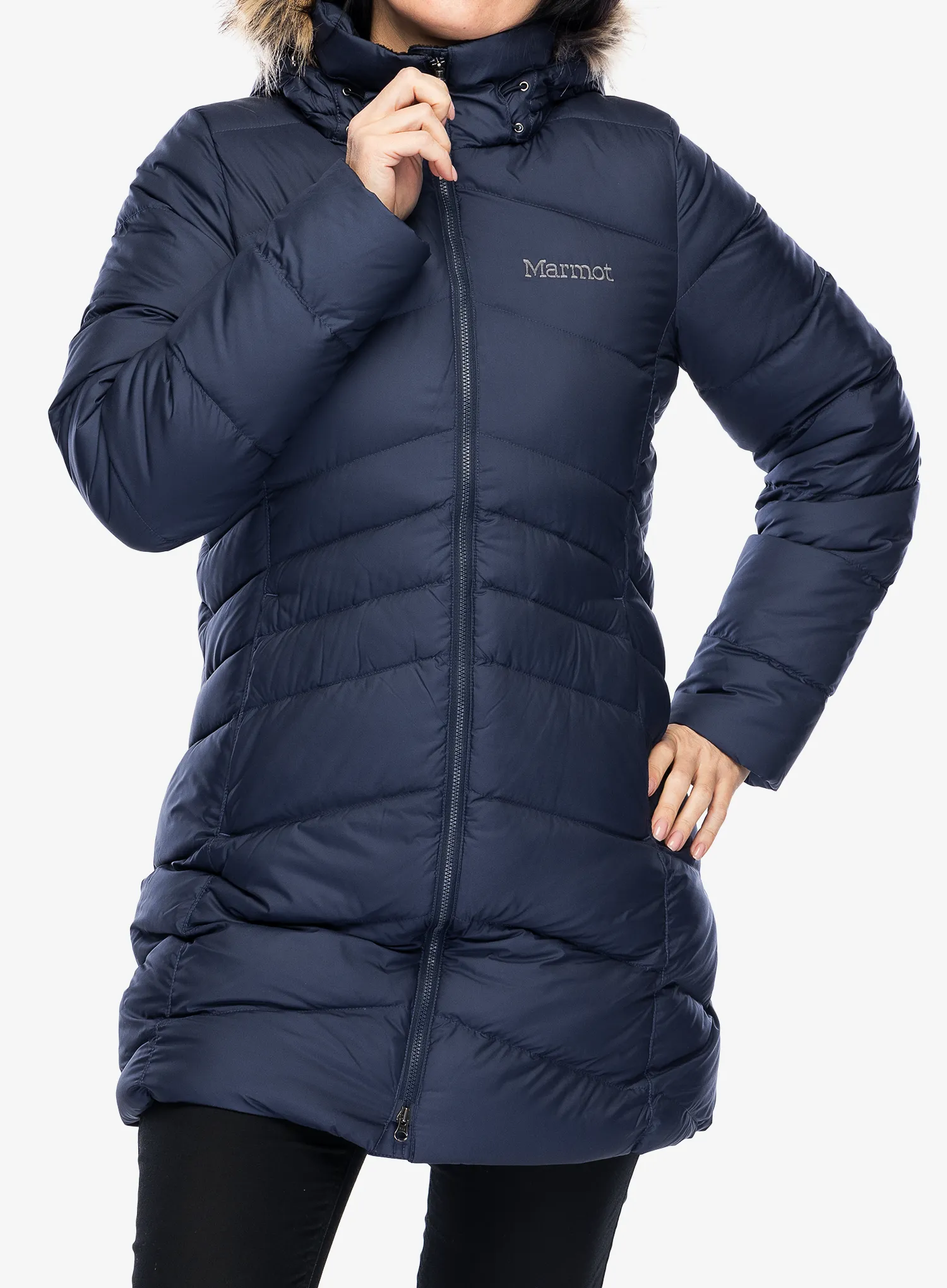 Dámský péřový kabát Marmot Montreal Coat - midnight navy/navy