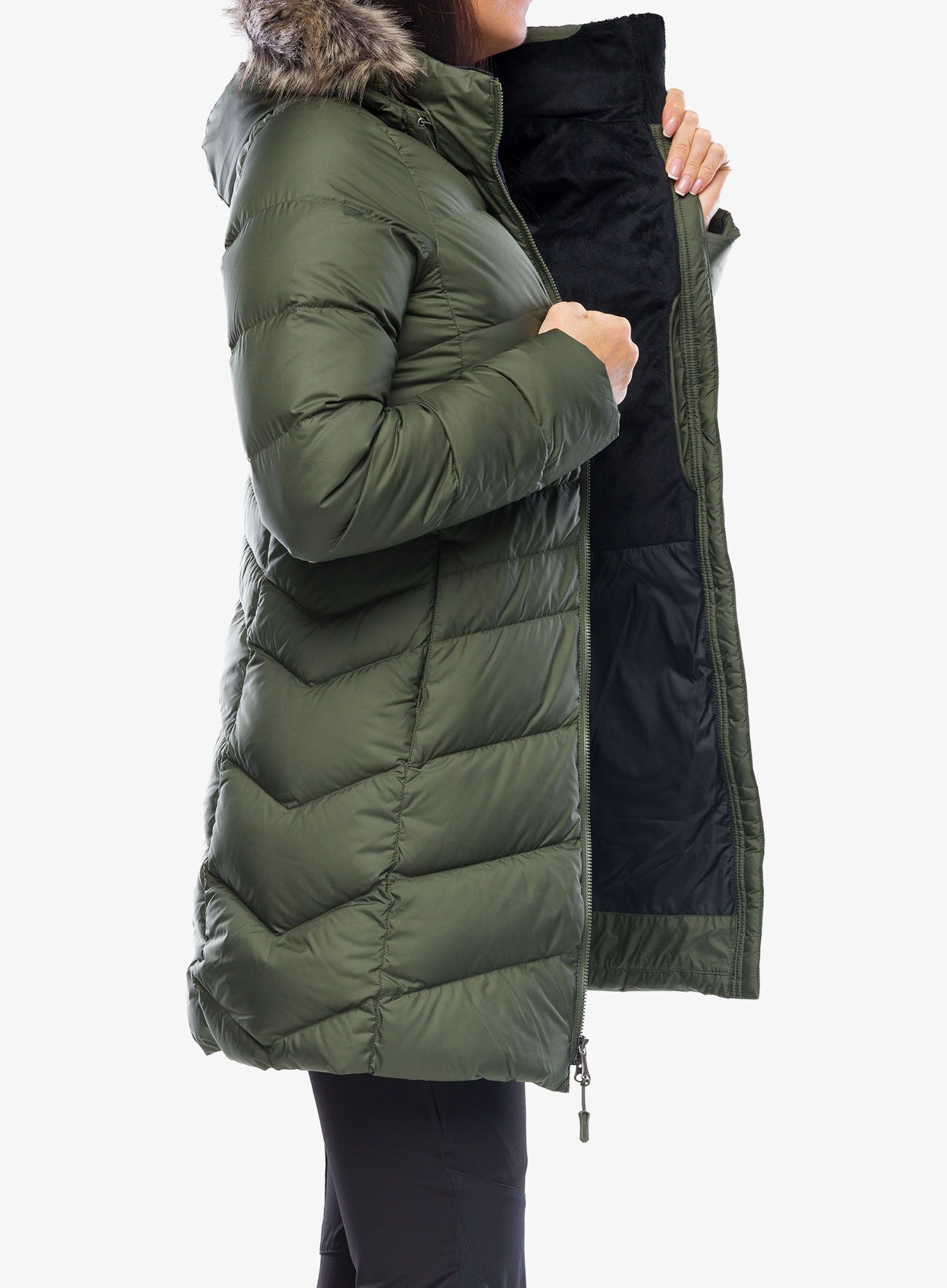 Dámský péřový kabát Marmot Montreal Coat - nori