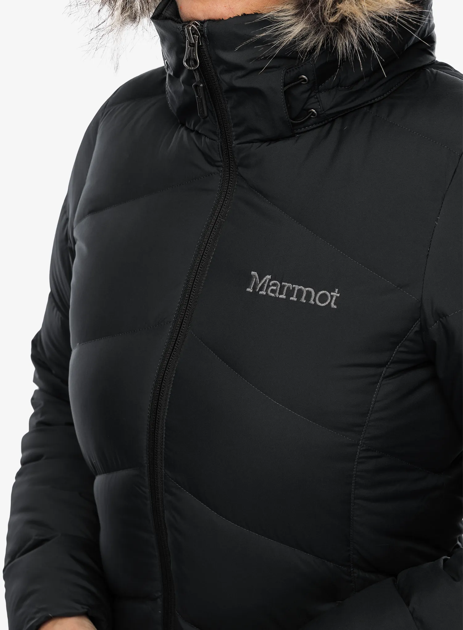 Dámský péřový kabát Marmot Montreaux Coat - black/black