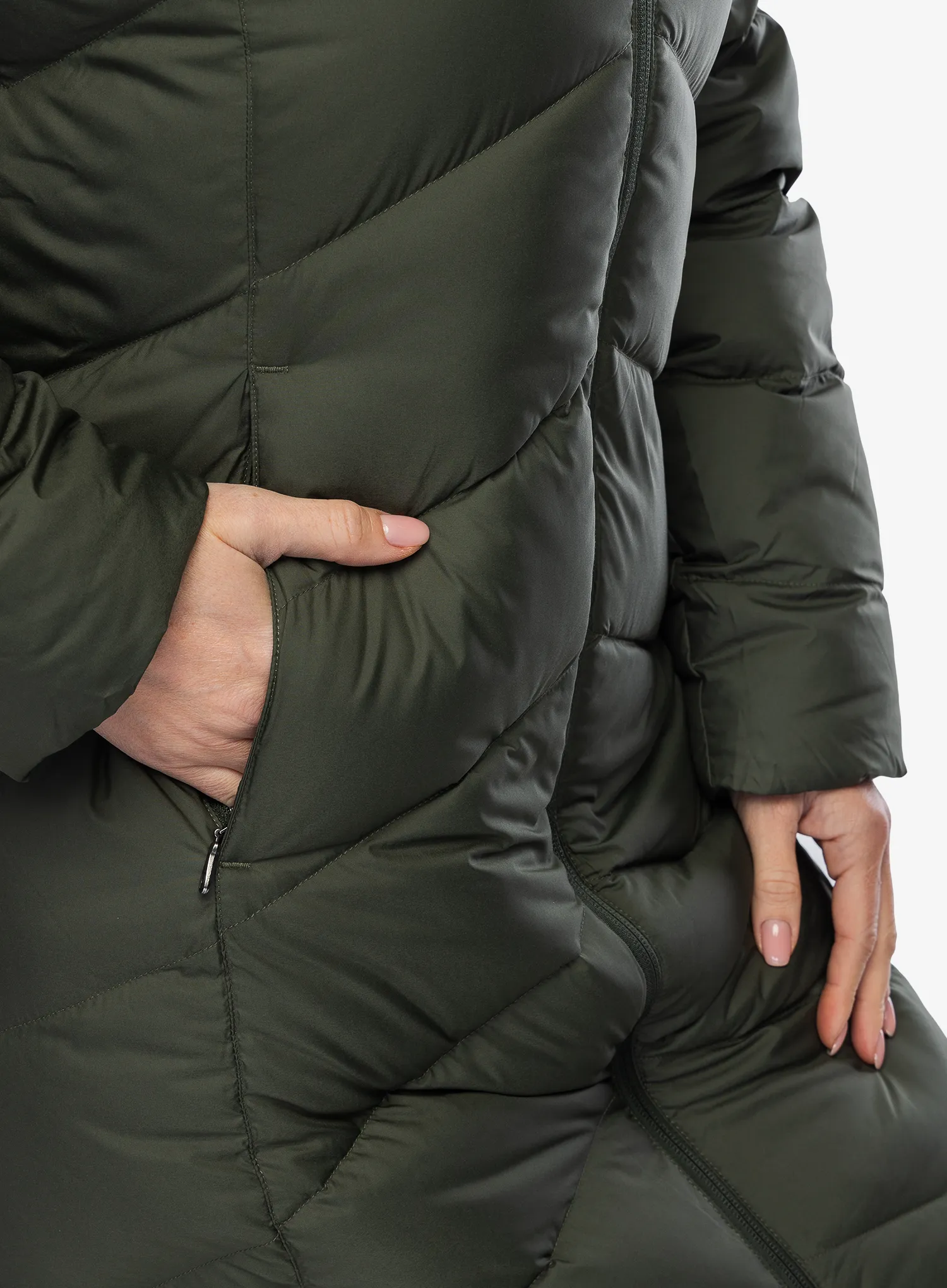 Dámský péřový kabát Marmot Montreaux Coat - nori/nori