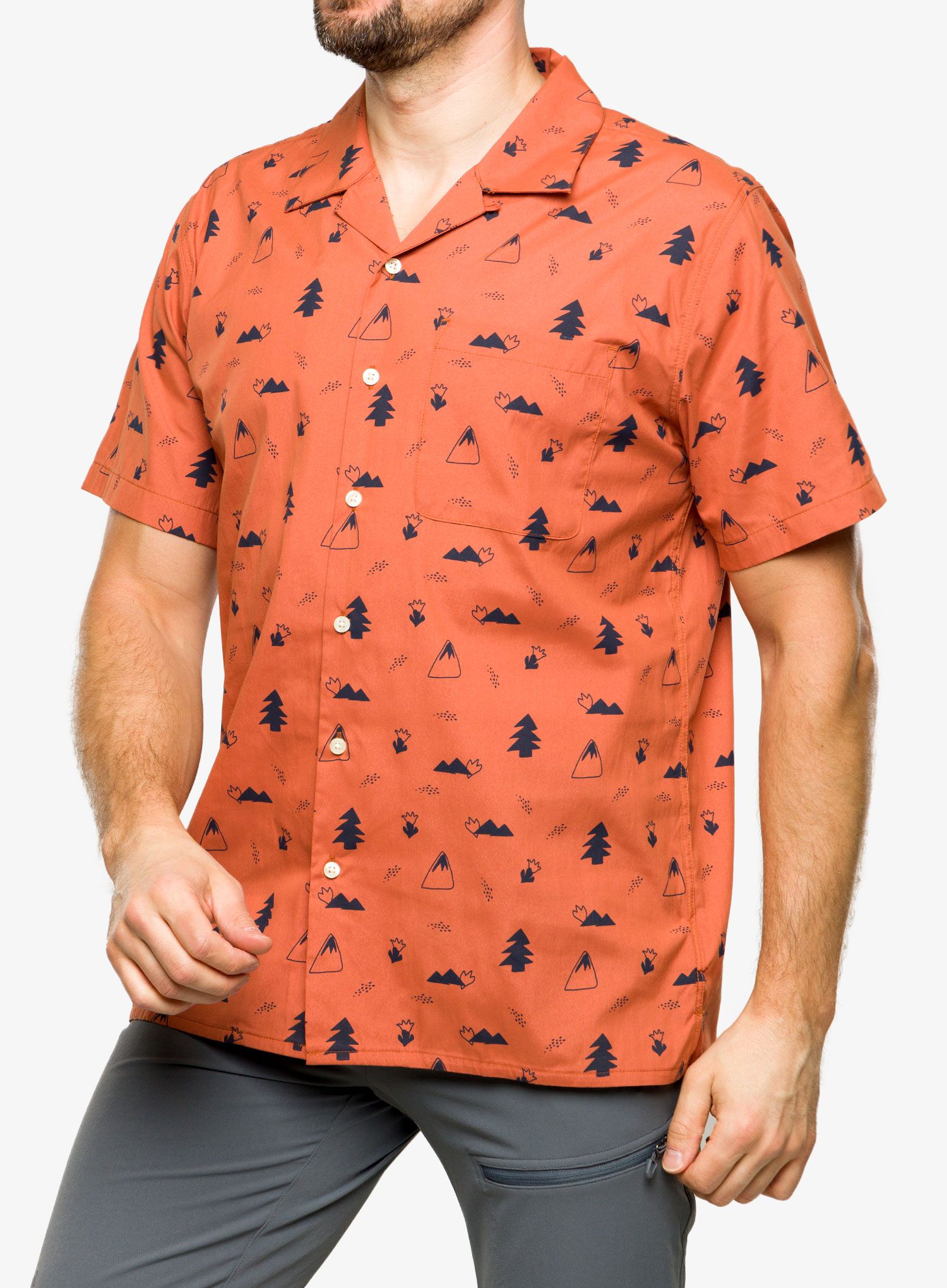 Košile Marmot Muir Camp Novelty SS - auburn/arctic navy