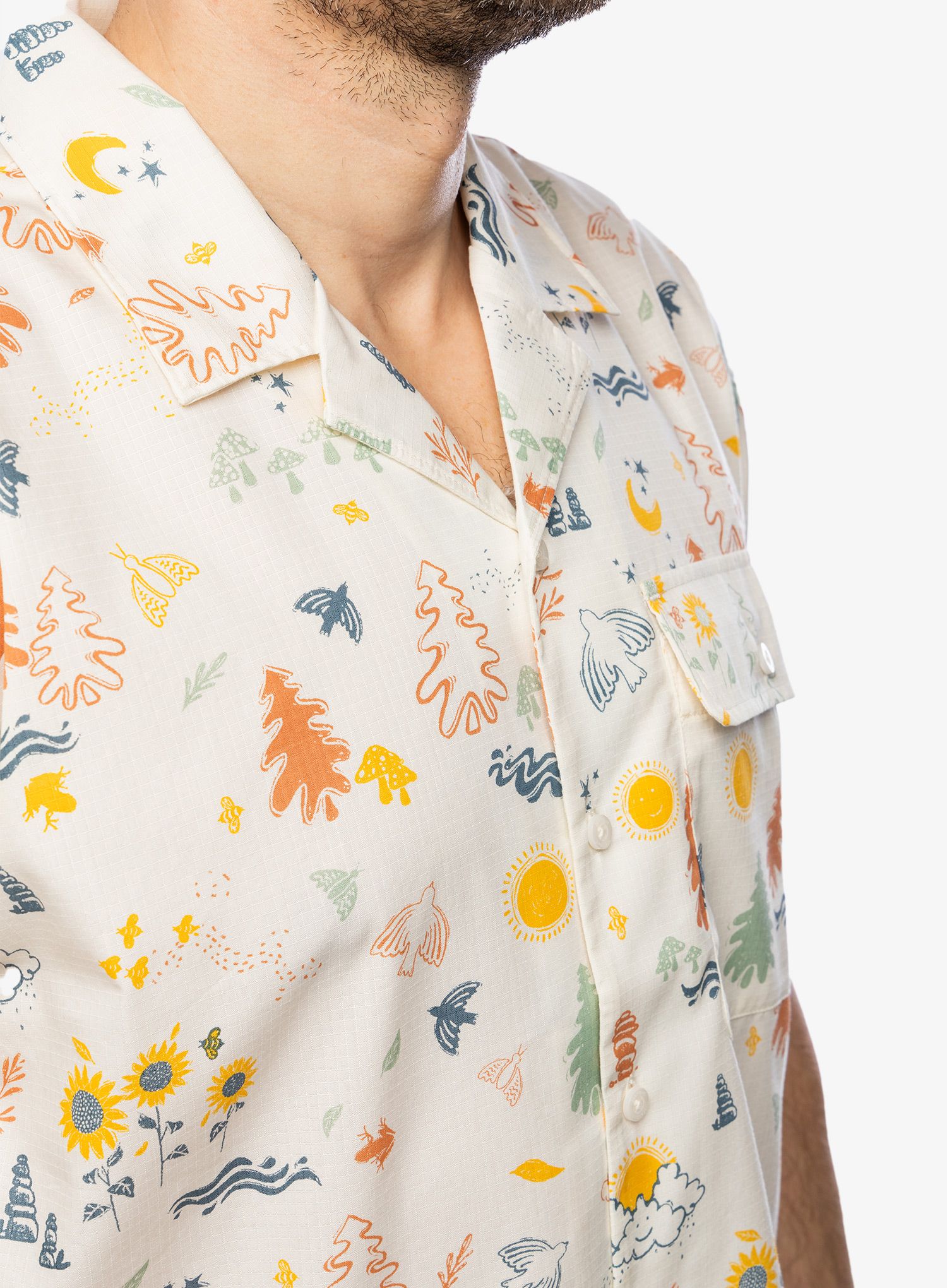 Košile Marmot Muir Camp Novelty S/S - papyrus trail mix