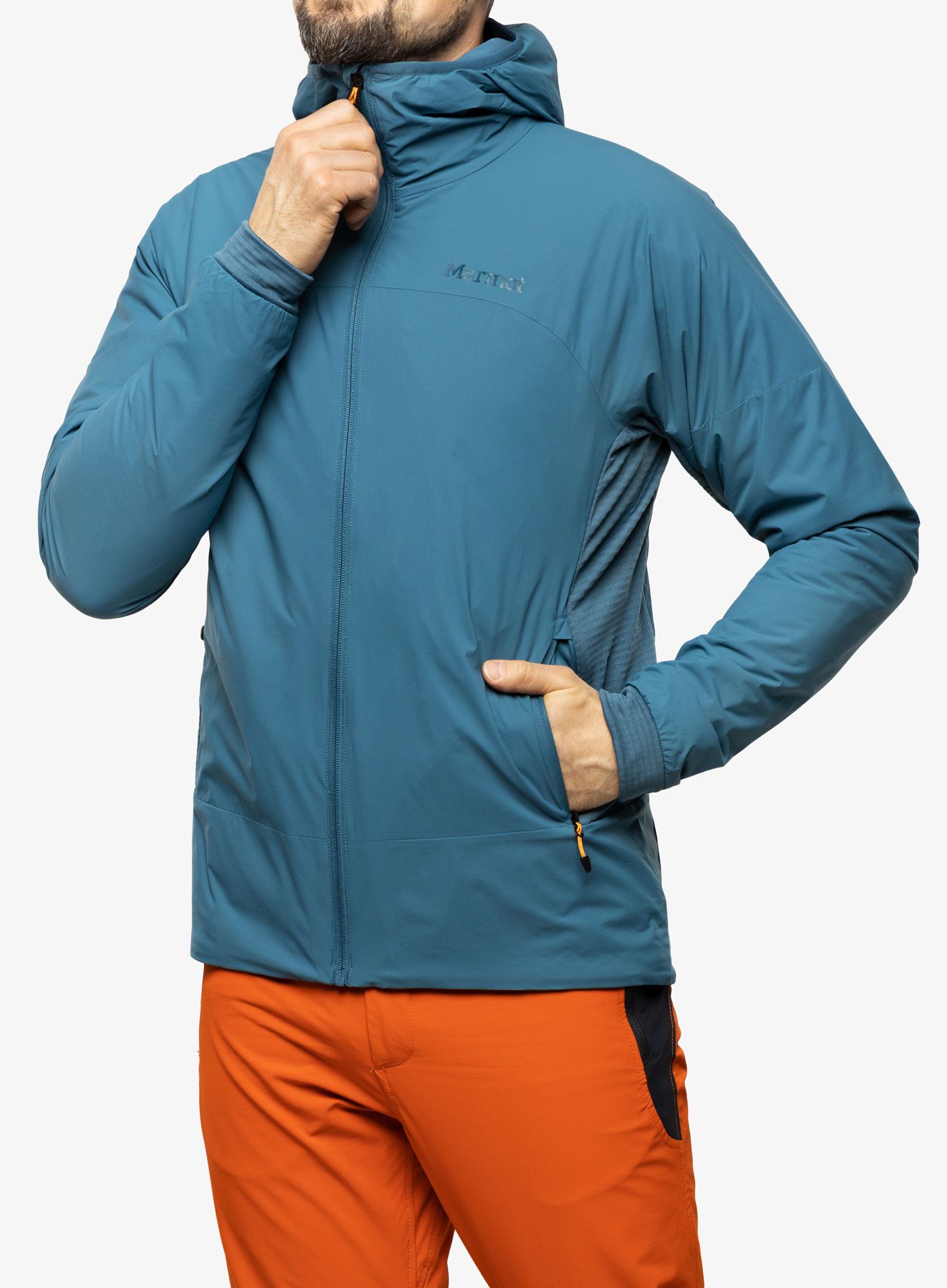 Zateplená bunda Marmot Novus LT Hybrid Hoody - dusty teal