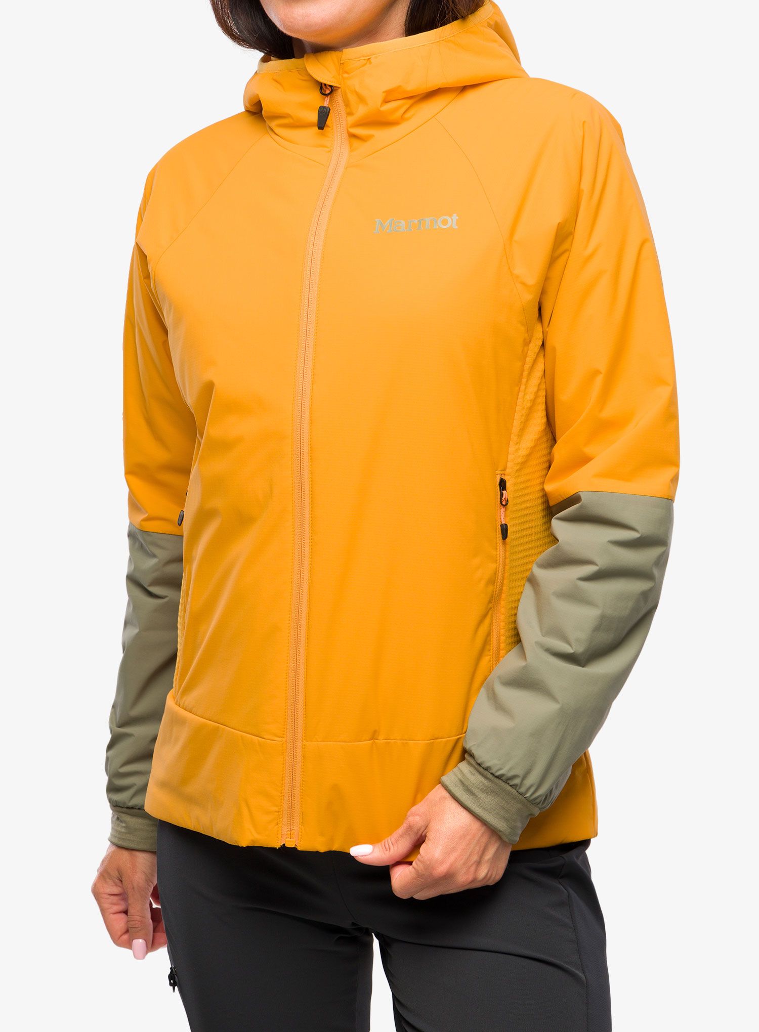 Hybridní bunda dámská Marmot Novus LT Hybrid Hoody - golden sun/vetiver