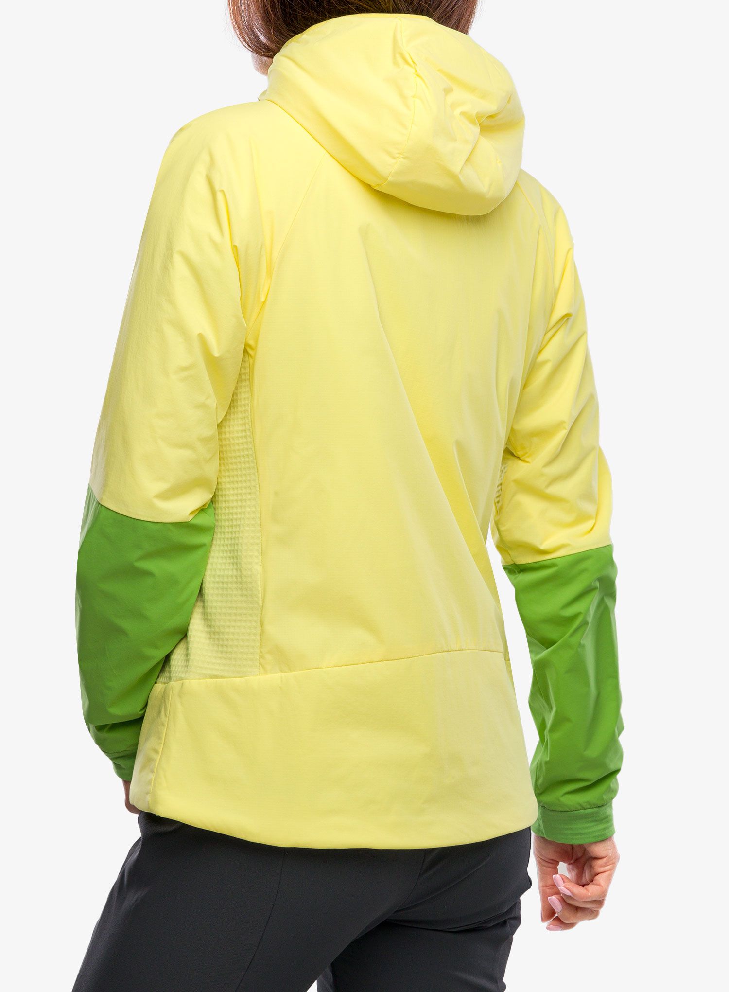 Hybridní bunda dámská Marmot Novus LT Hybrid Hoody - light yellow/kiwi