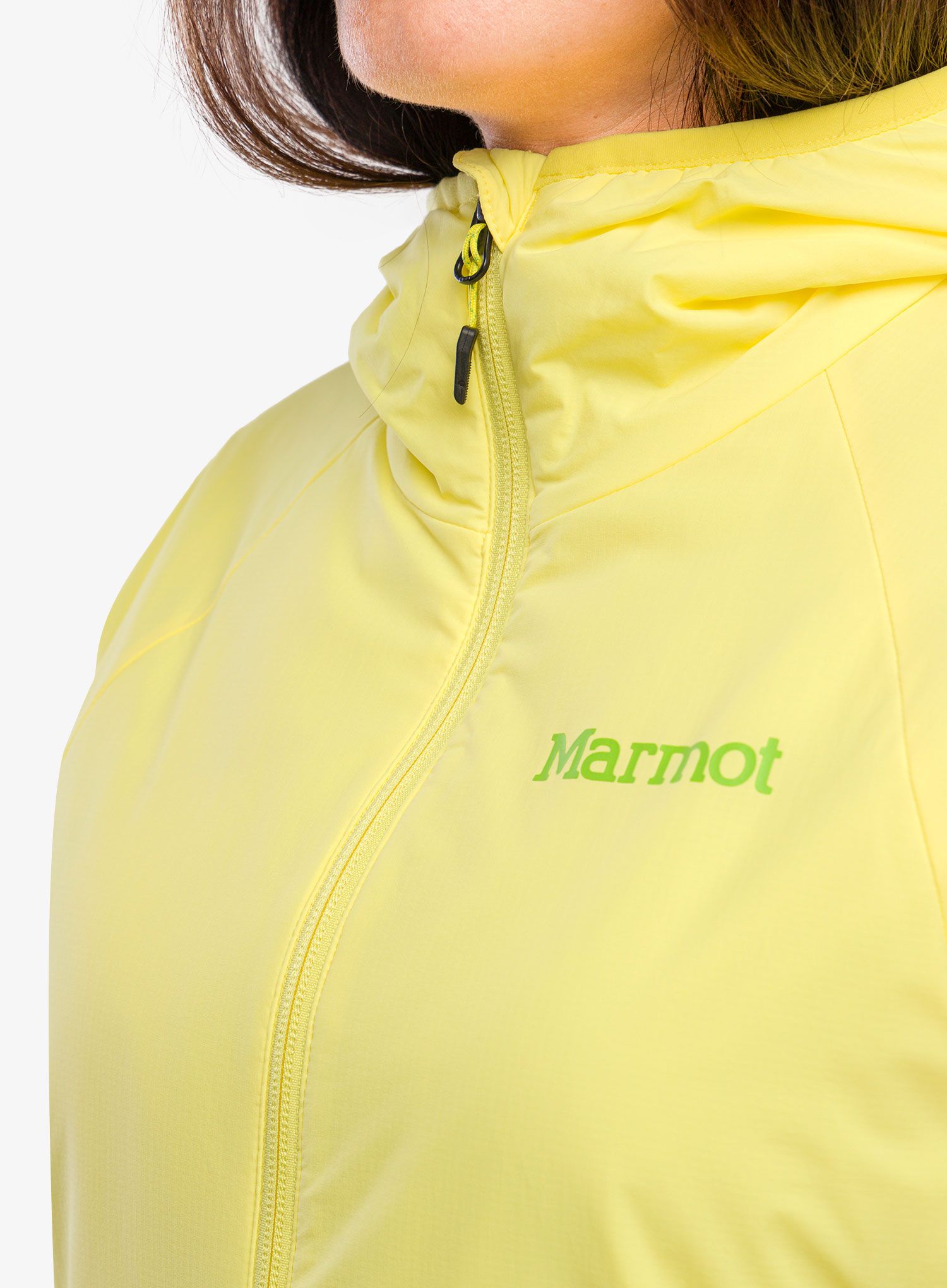 Hybridní bunda dámská Marmot Novus LT Hybrid Hoody - light yellow/kiwi