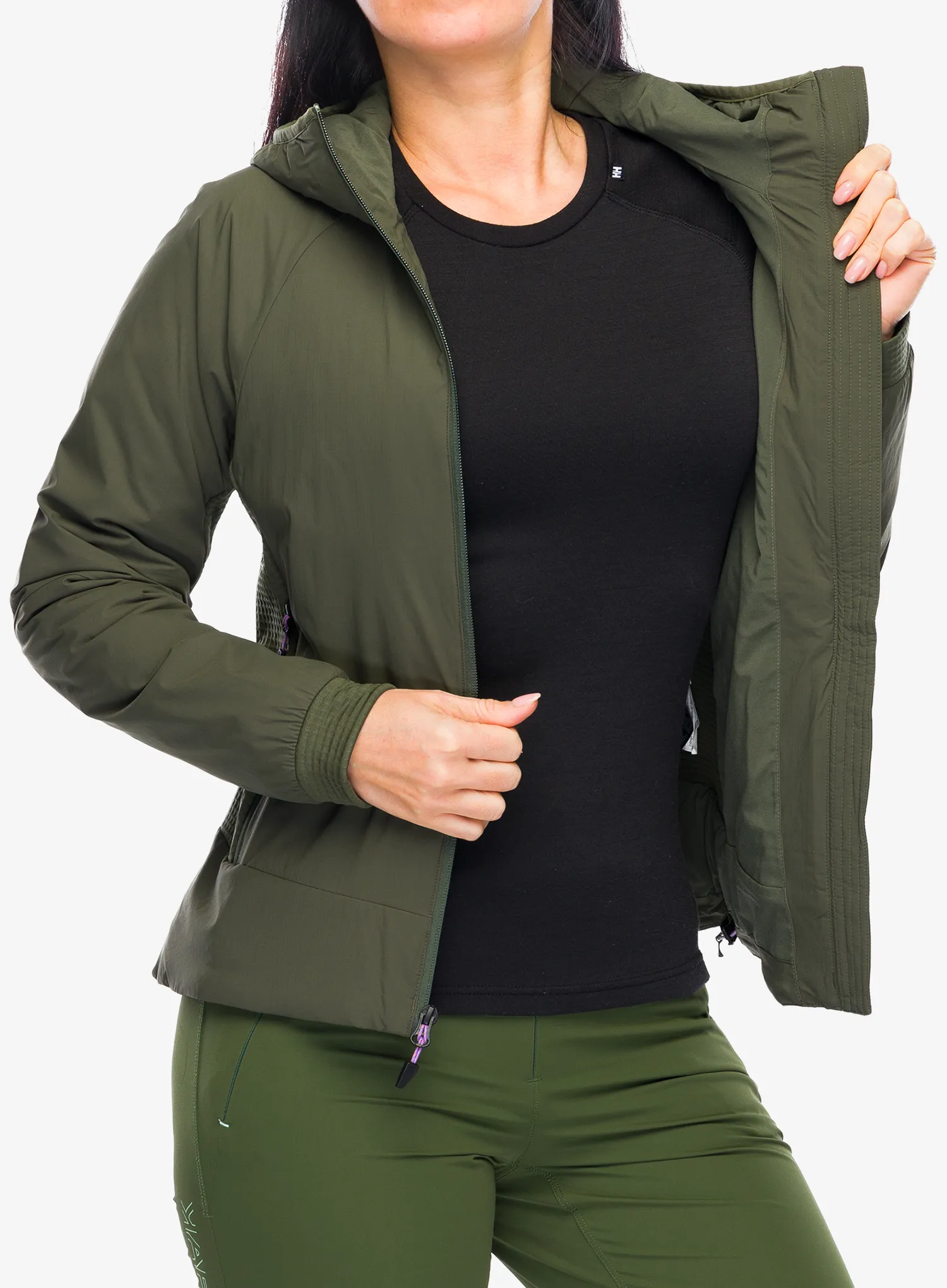 Dámská hybridní bunda Marmot Novus LT Hybrid Hoody - nori