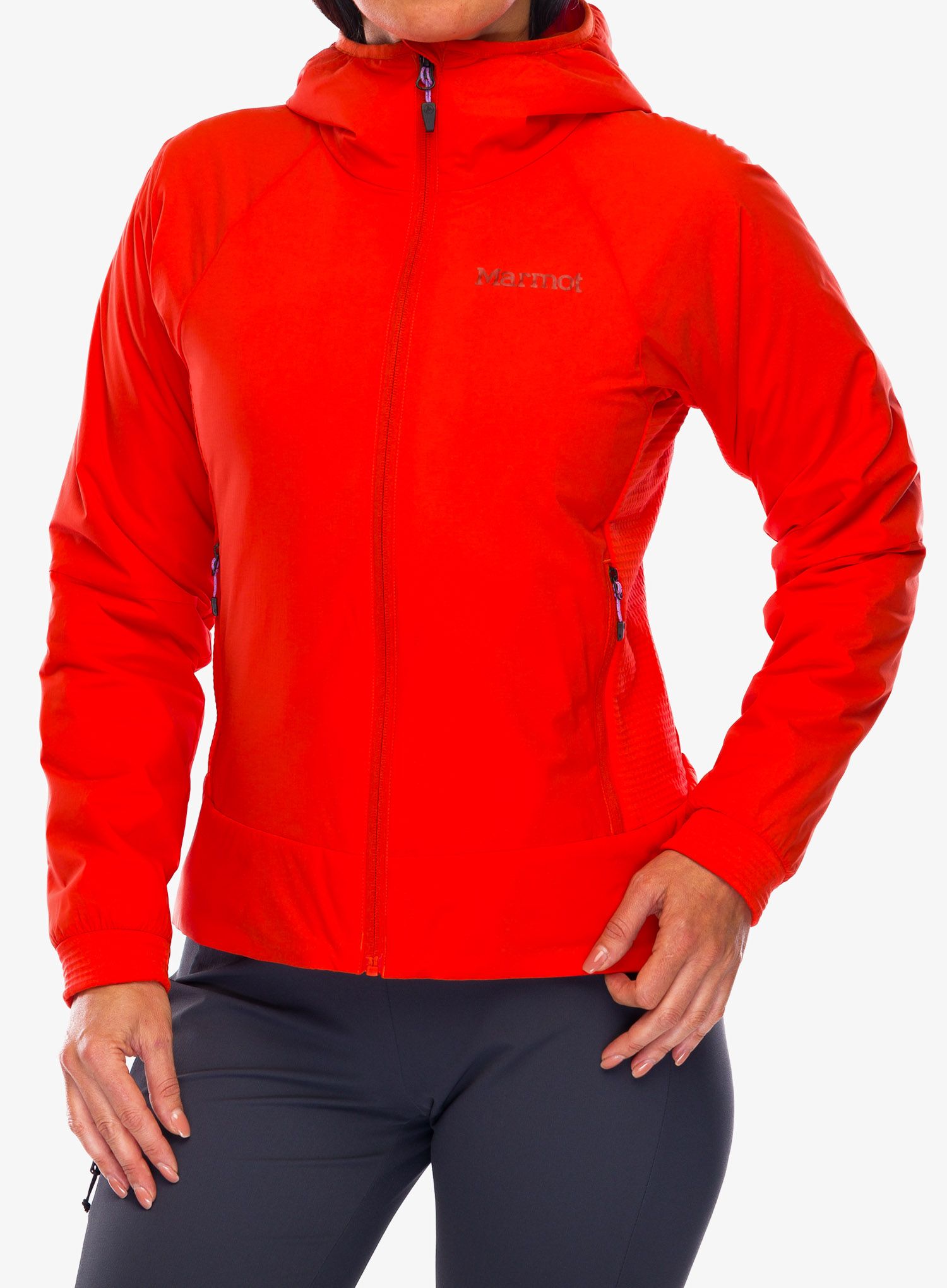 Dámská hybridní bunda Marmot Novus LT Hybrid Hoody - red sun
