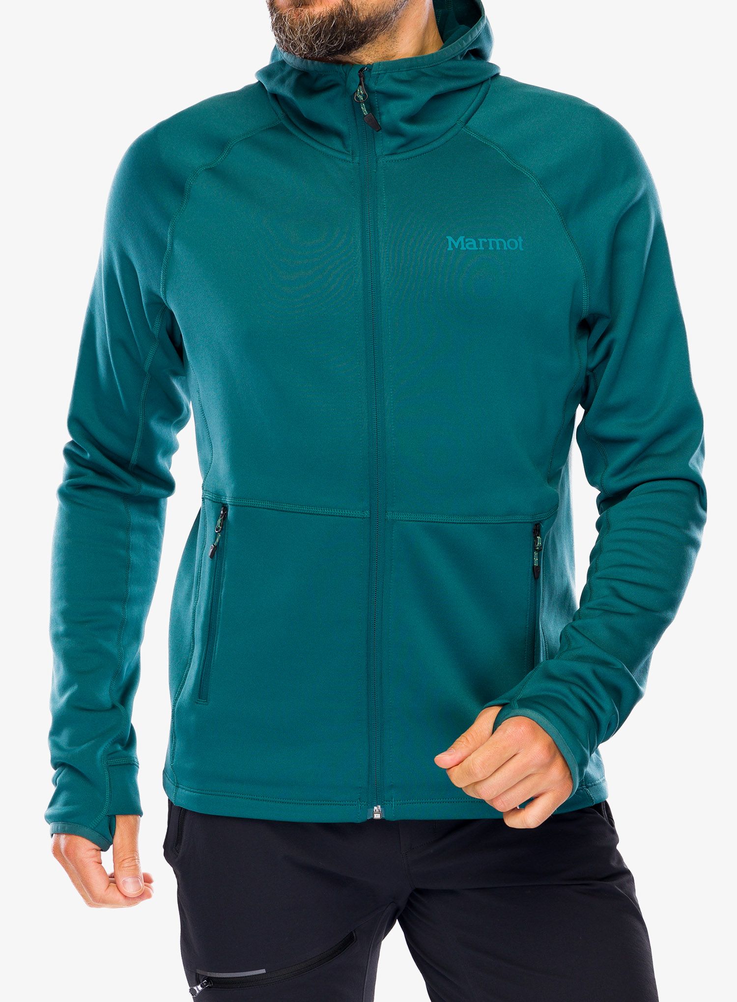 Rozepínací mikina Marmot Olden Polartec Hoody - dark jungle