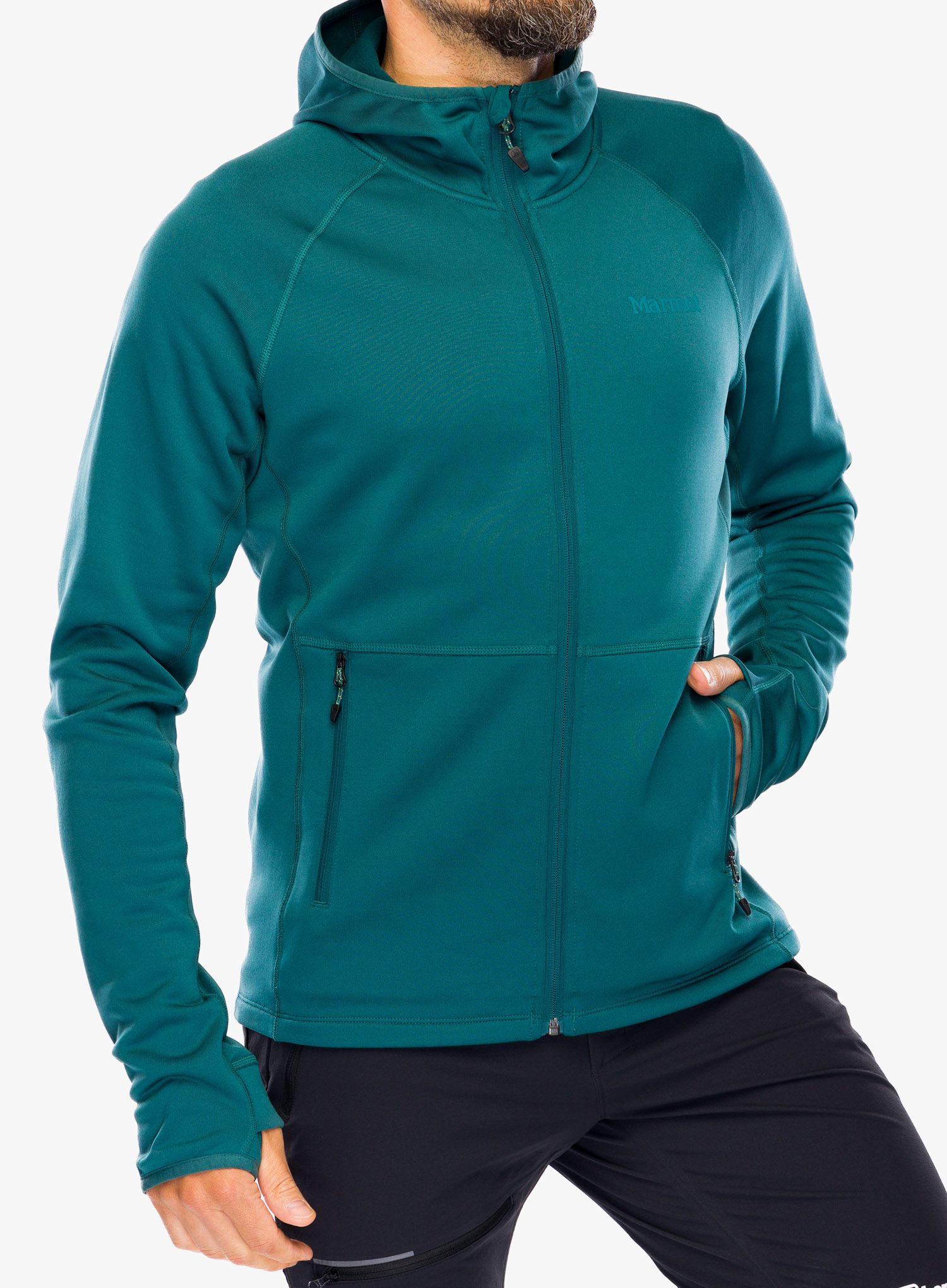 Rozepínací mikina Marmot Olden Polartec Hoody - dark jungle