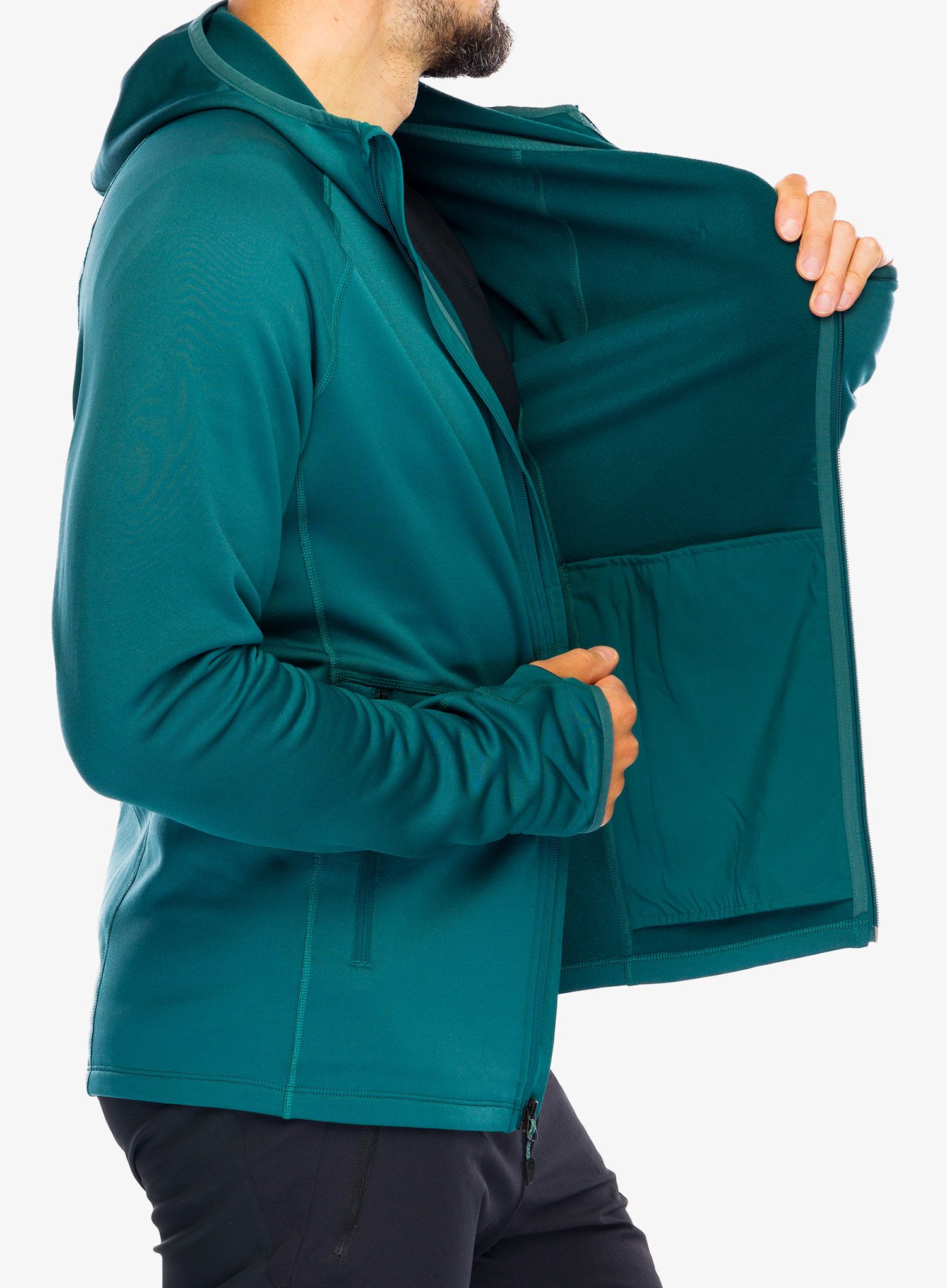 Rozepínací mikina Marmot Olden Polartec Hoody - dark jungle