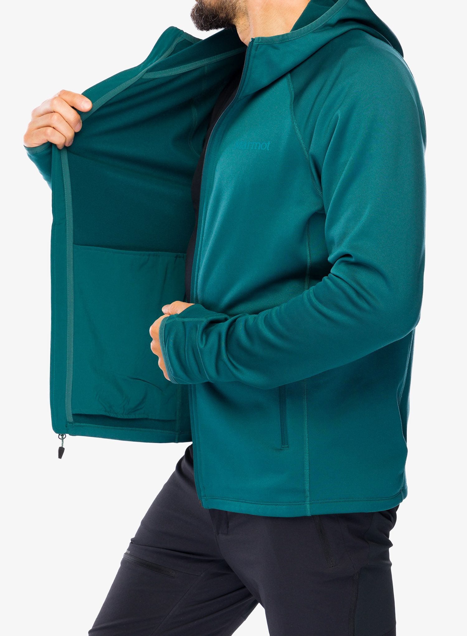 Rozepínací mikina Marmot Olden Polartec Hoody - dark jungle