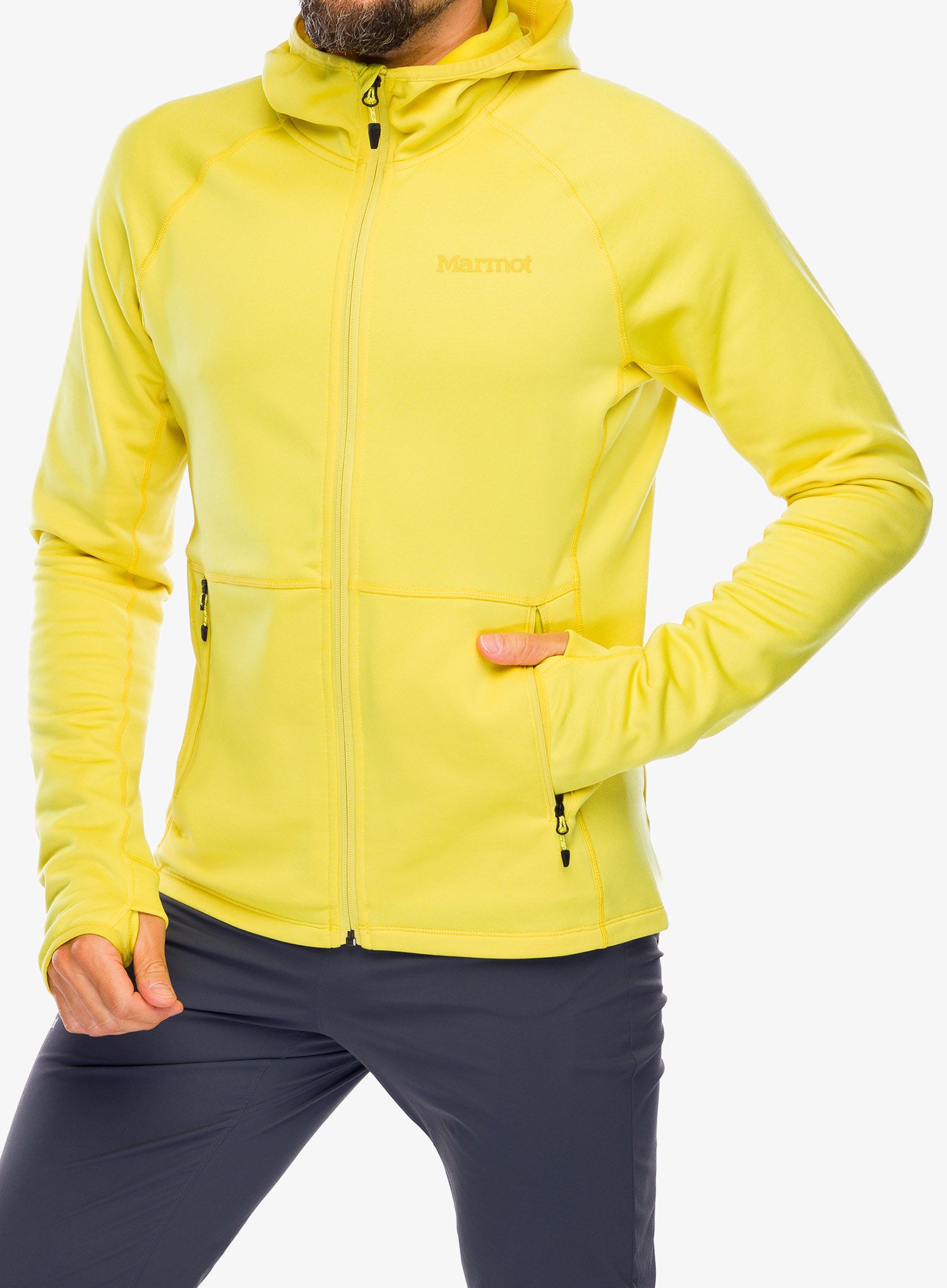 Mikina s kapucí Marmot Olden Polartec Hoody - limelight