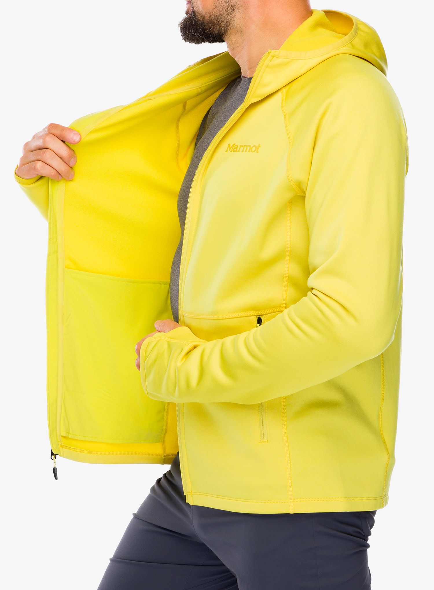 Mikina s kapucí Marmot Olden Polartec Hoody - limelight