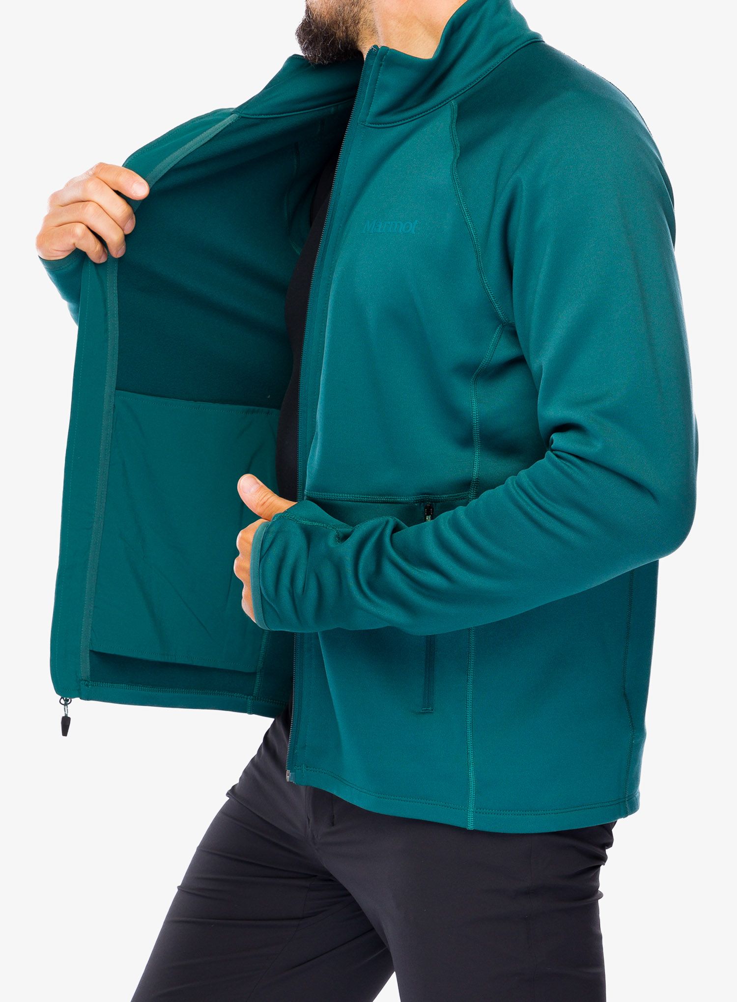 Rozepínací mikina Marmot Olden Polartec Jacket - dark jungle