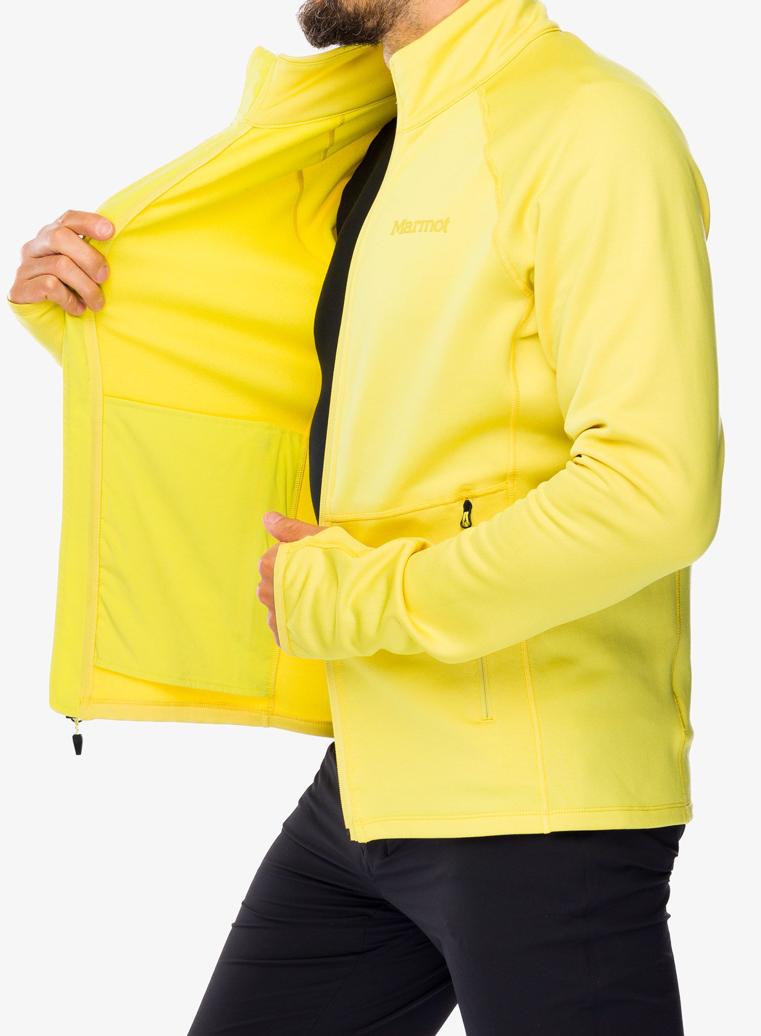 Mikina bez kapuce Marmot Olden Polartec Jacket - limelight