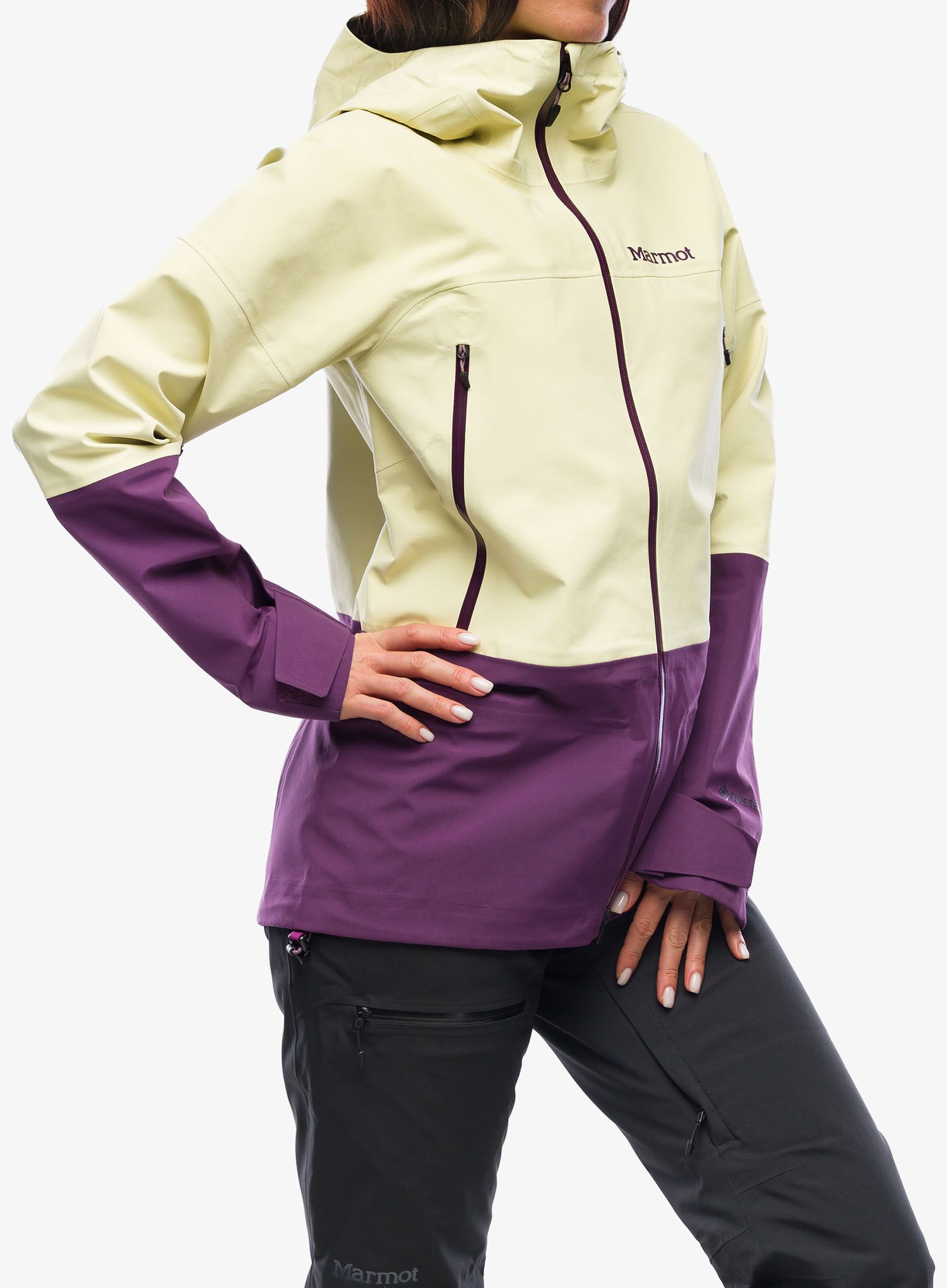 Dámská lyžařská bunda Marmot Orion GORE-TEX Jacket - wheat/purple fig