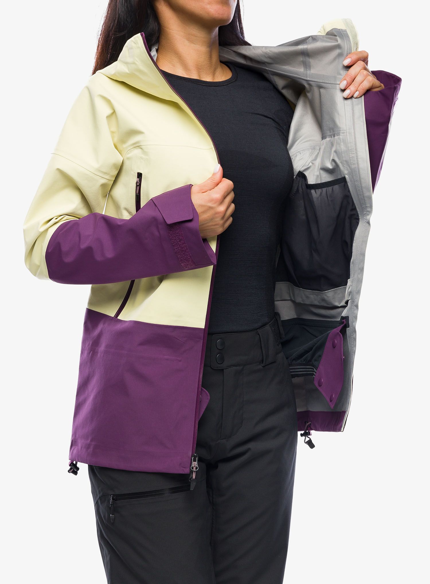 Dámská lyžařská bunda Marmot Orion GORE-TEX Jacket - wheat/purple fig