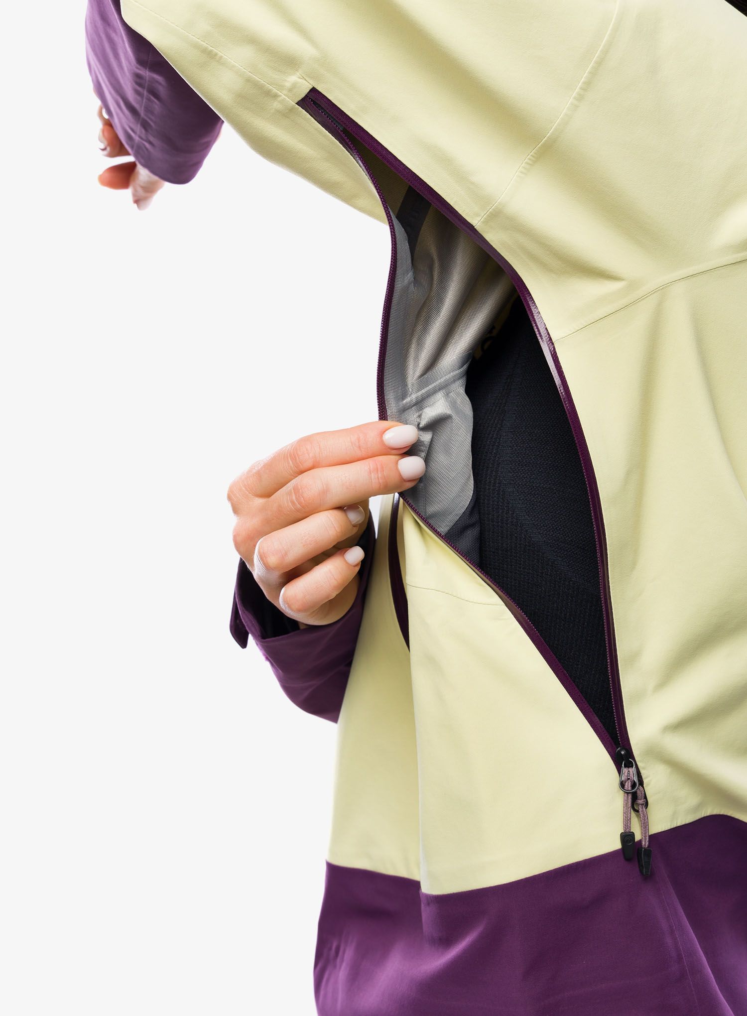 Dámská lyžařská bunda Marmot Orion GORE-TEX Jacket - wheat/purple fig