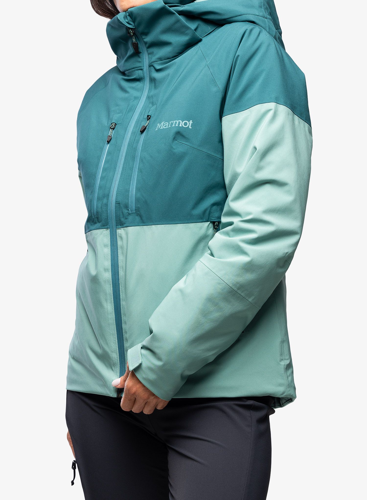 Dámská lyžařská bunda Marmot Pace Jacket - dark jungle/blue agave