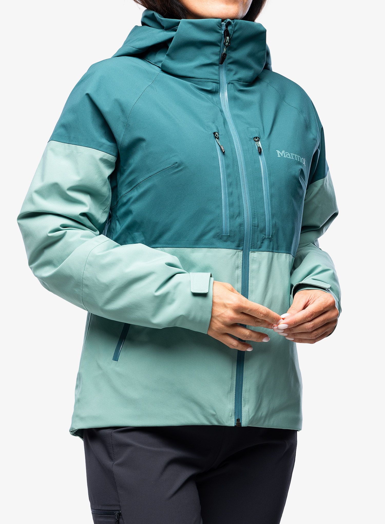 Dámská lyžařská bunda Marmot Pace Jacket - dark jungle/blue agave