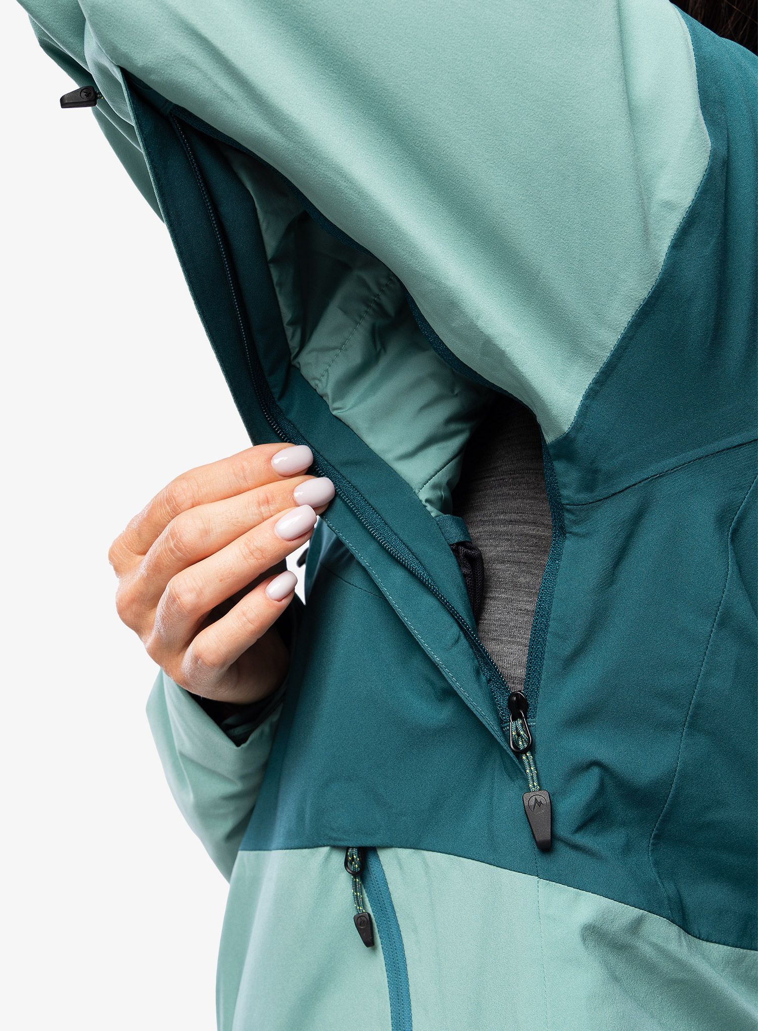 Dámská lyžařská bunda Marmot Pace Jacket - dark jungle/blue agave