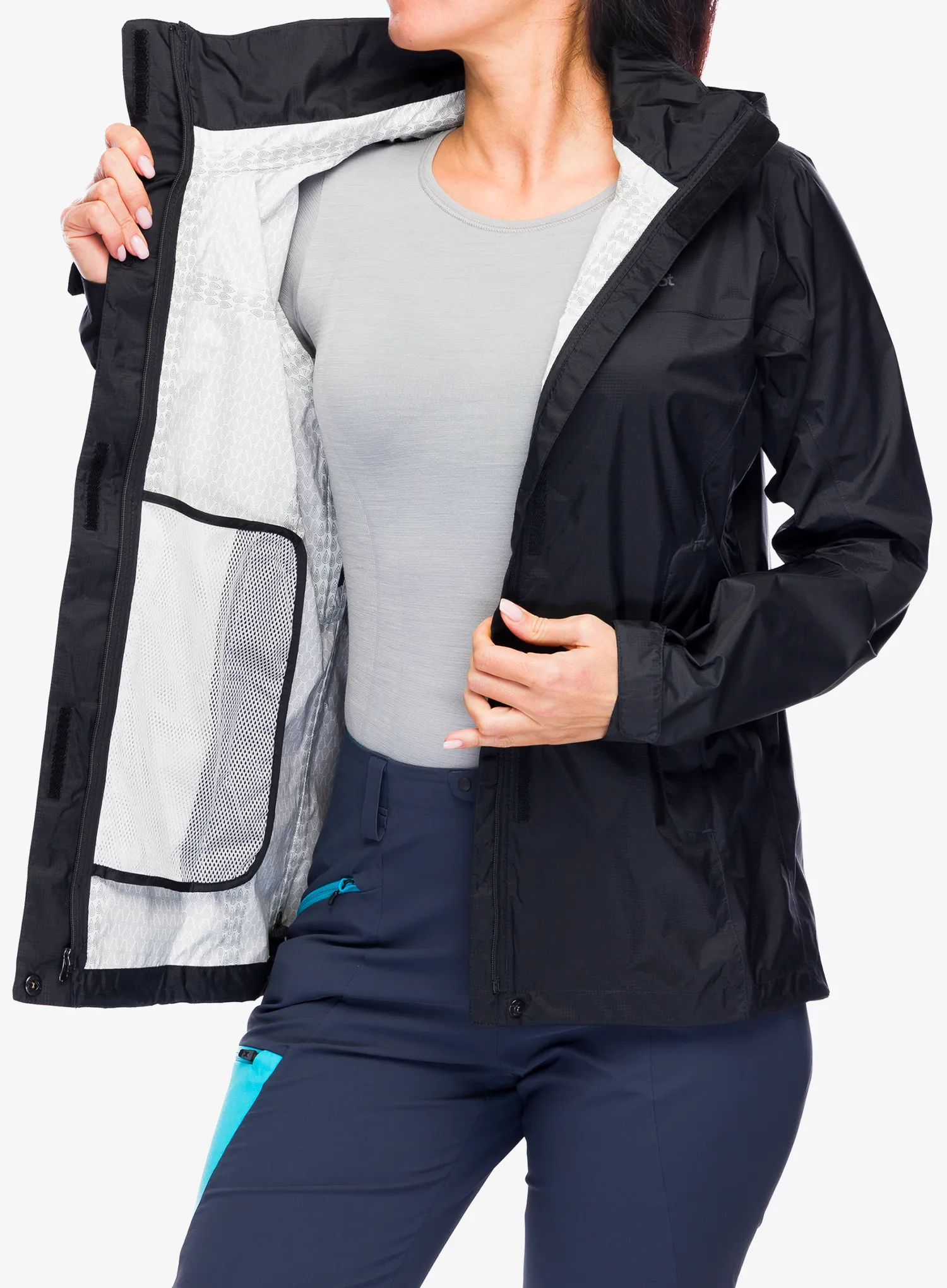 Dámská bunda do deště Marmot PreCip Eco Jacket - black/black