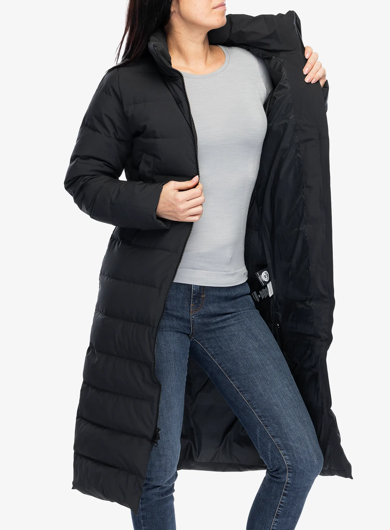 Dámský péřový kabát Marmot Prospect Coat - black/black