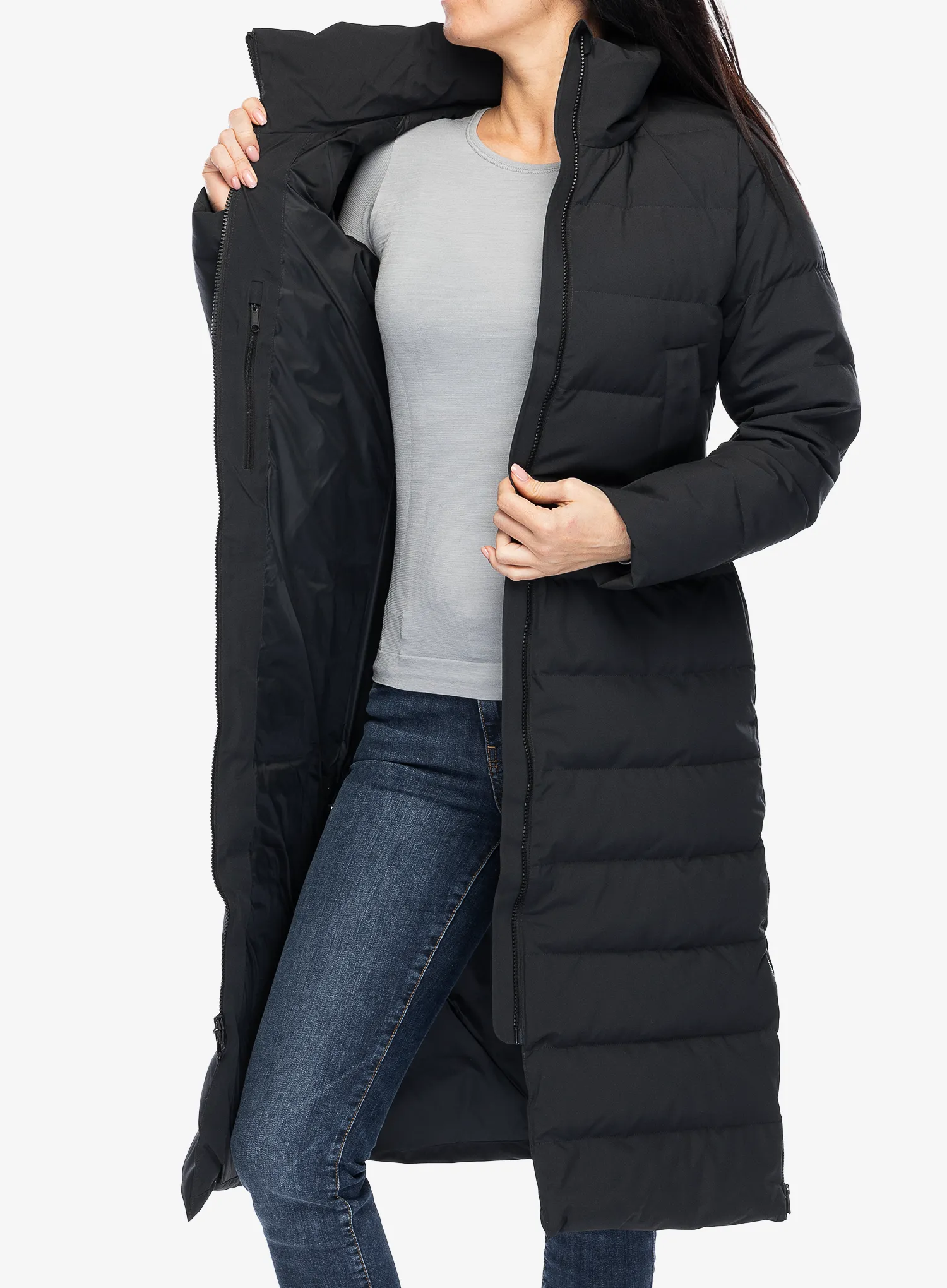 Dámský péřový kabát Marmot Prospect Coat - black/black