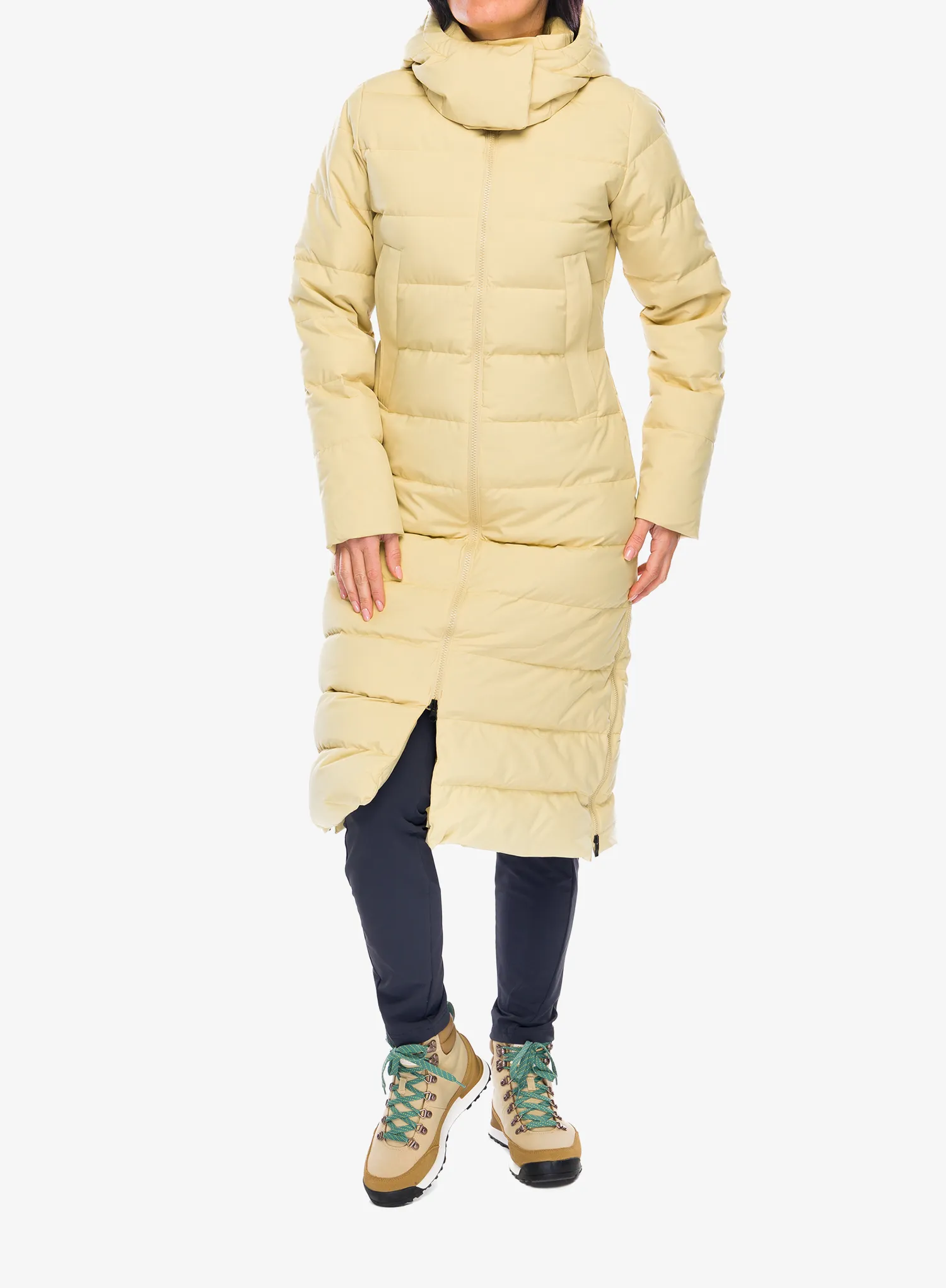 Dámský péřový kabát Marmot Prospect Coat - light oak