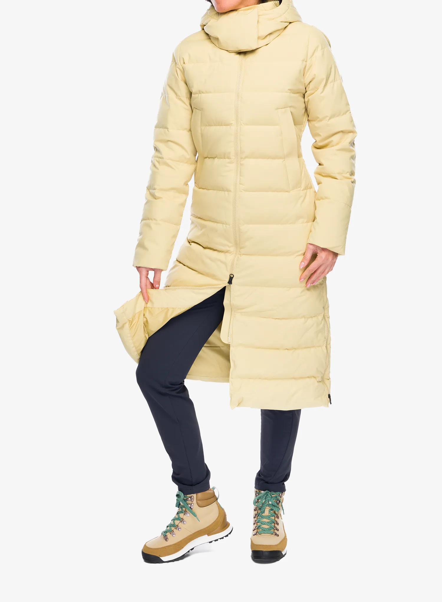 Dámský péřový kabát Marmot Prospect Coat - light oak