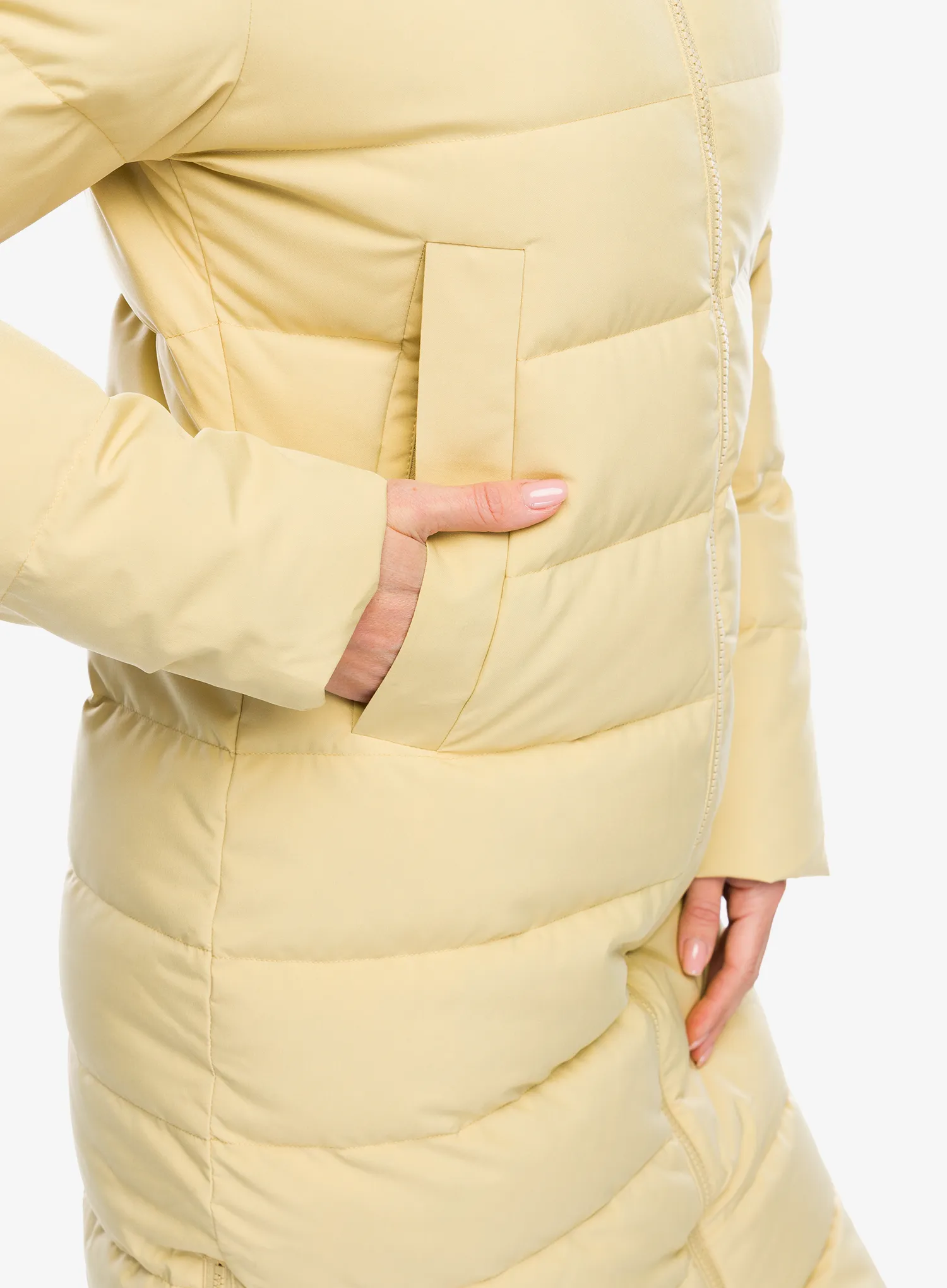 Dámský péřový kabát Marmot Prospect Coat - light oak