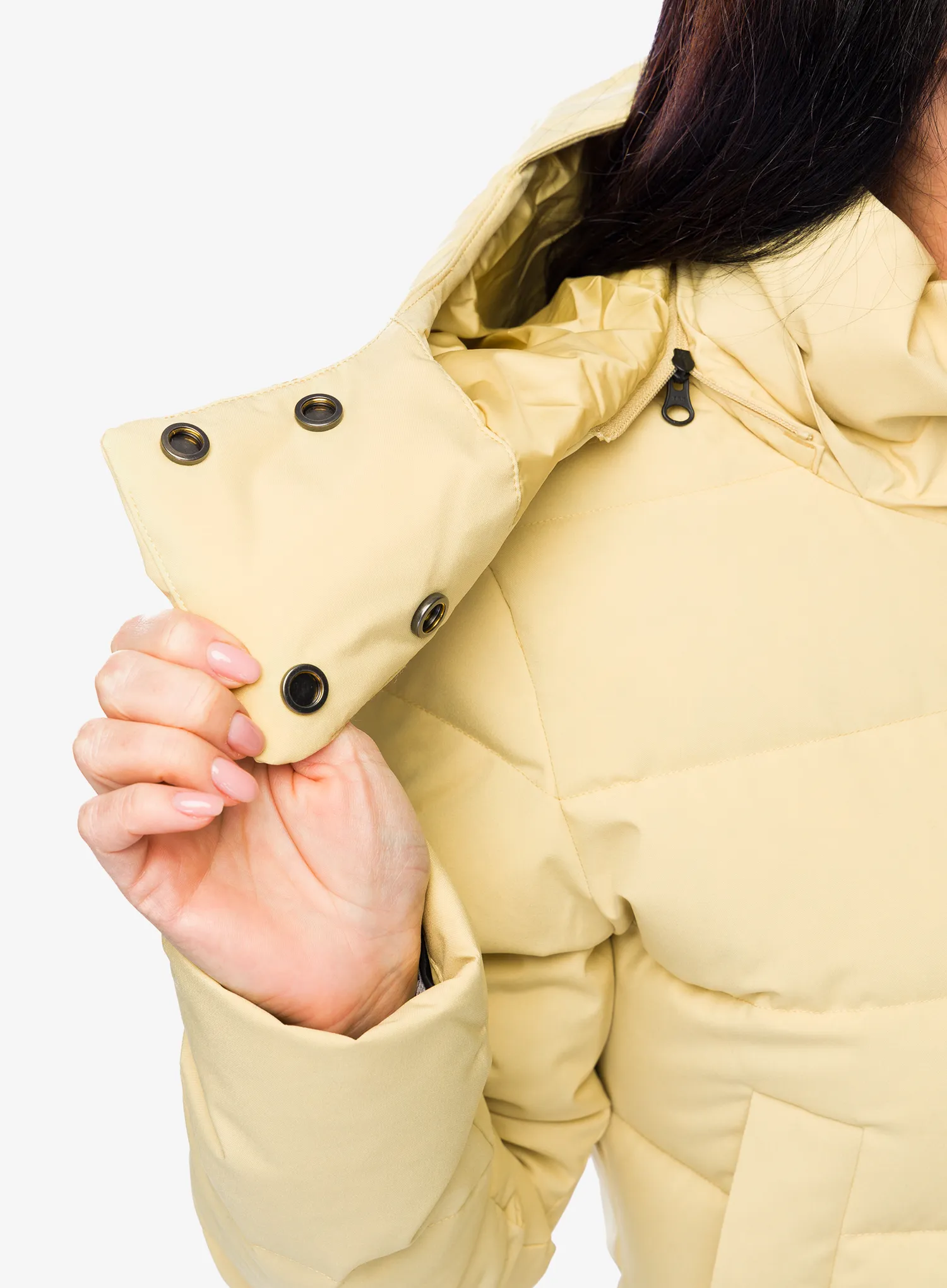 Dámský péřový kabát Marmot Prospect Coat - light oak