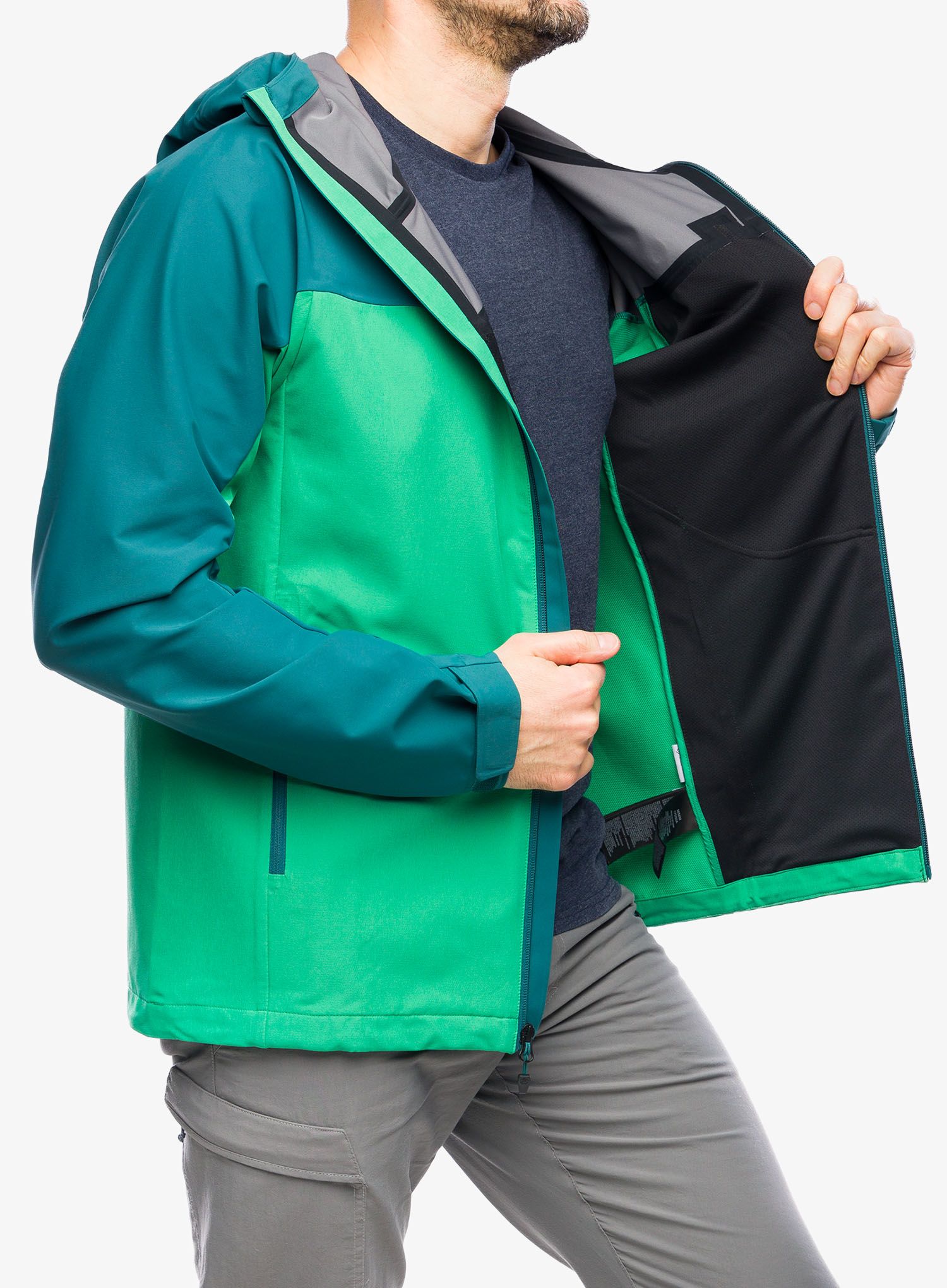 Softshellová bunda Marmot ROM GORE-TEX Infinium Hoody - dark jungle/clover