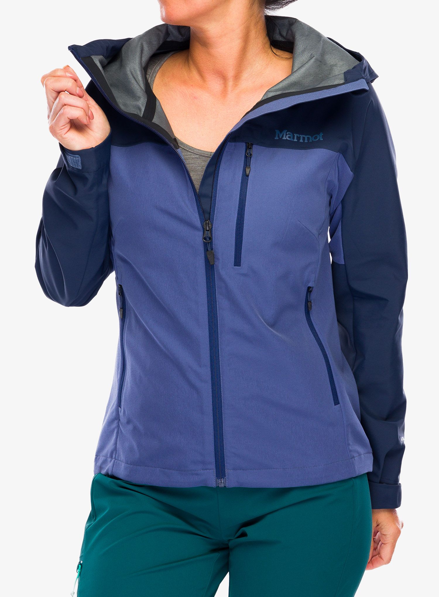 Dámská softshellová bunda Marmot ROM Hoody - arctic navy/storm