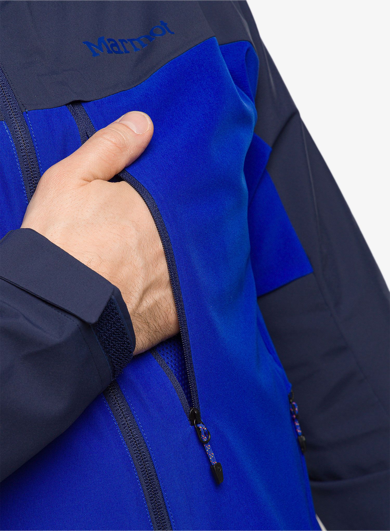 Softshellová bunda Marmot ROM Hoody - dark azure/arctic navy