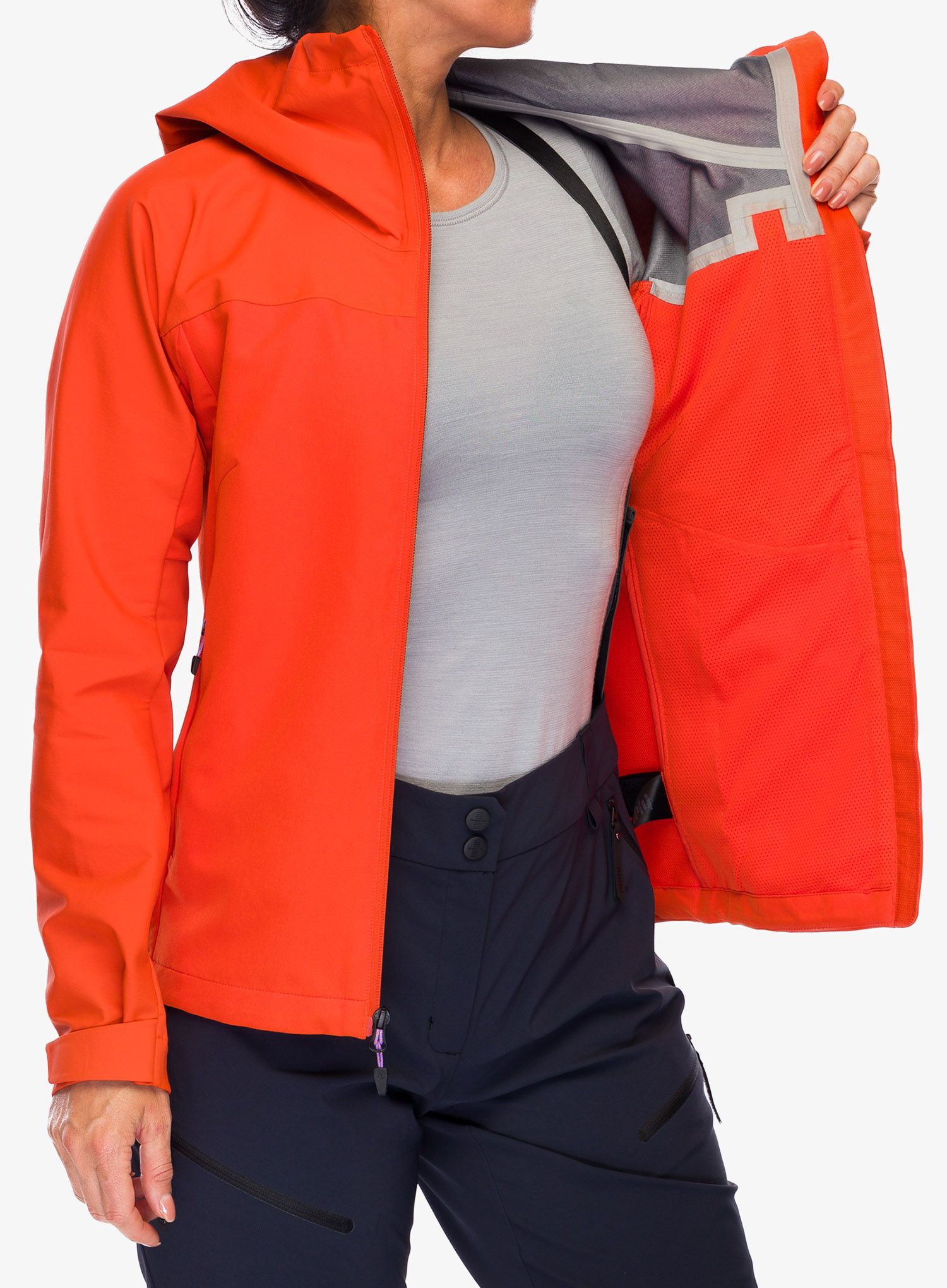 Dámská softshellová bunda Marmot ROM Hoody - red sun