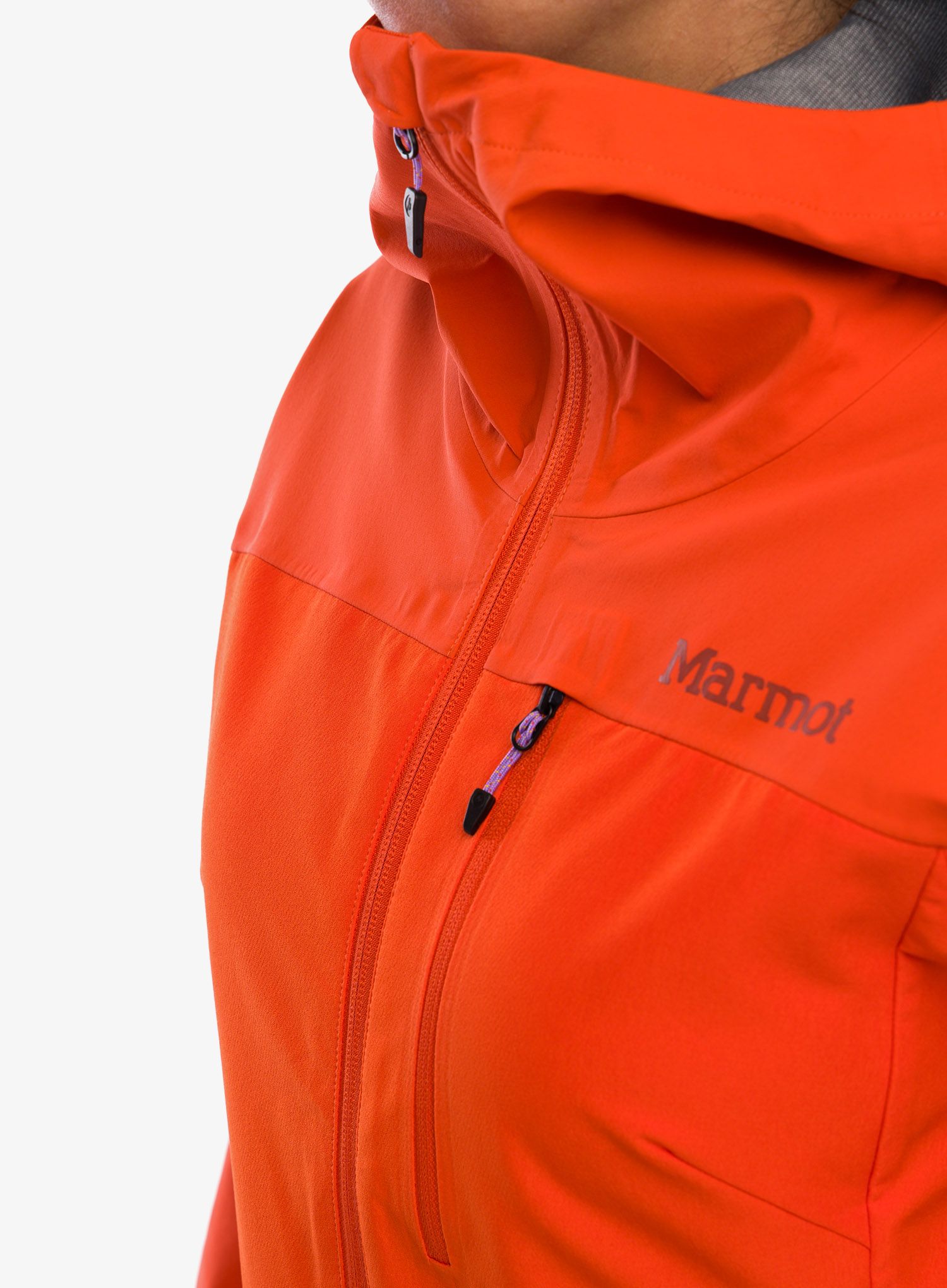 Dámská softshellová bunda Marmot ROM Hoody - red sun