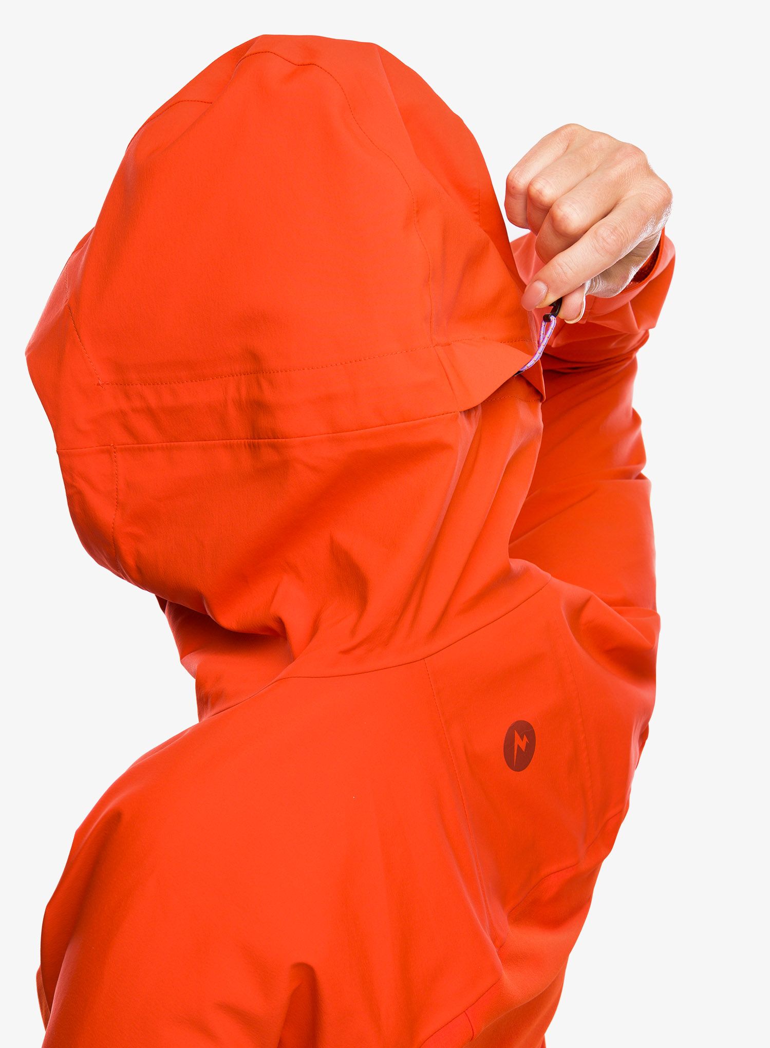 Dámská softshellová bunda Marmot ROM Hoody - red sun