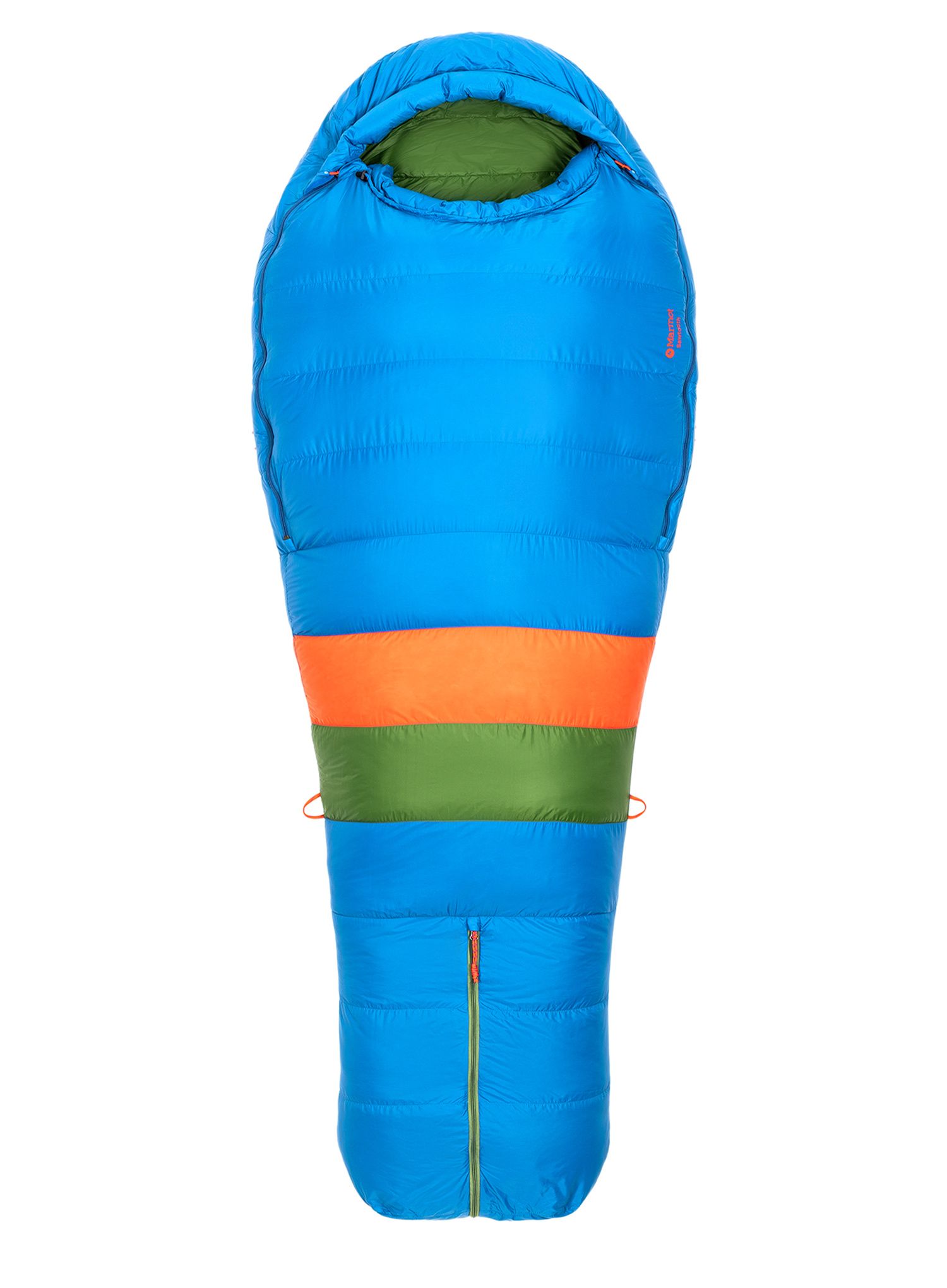 Perovy spacák Marmot Sawtooth Long (198 cm) - dark azure/foliage