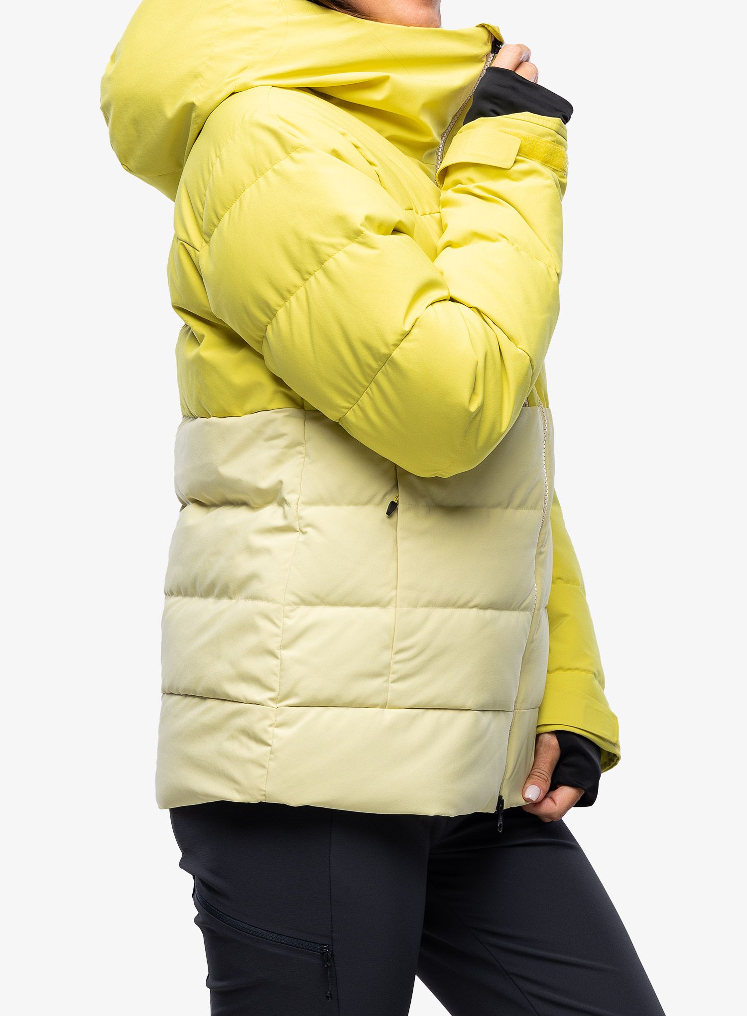 Dámská péřová bunda Marmot Slingshot Jacket - limelight/wheat