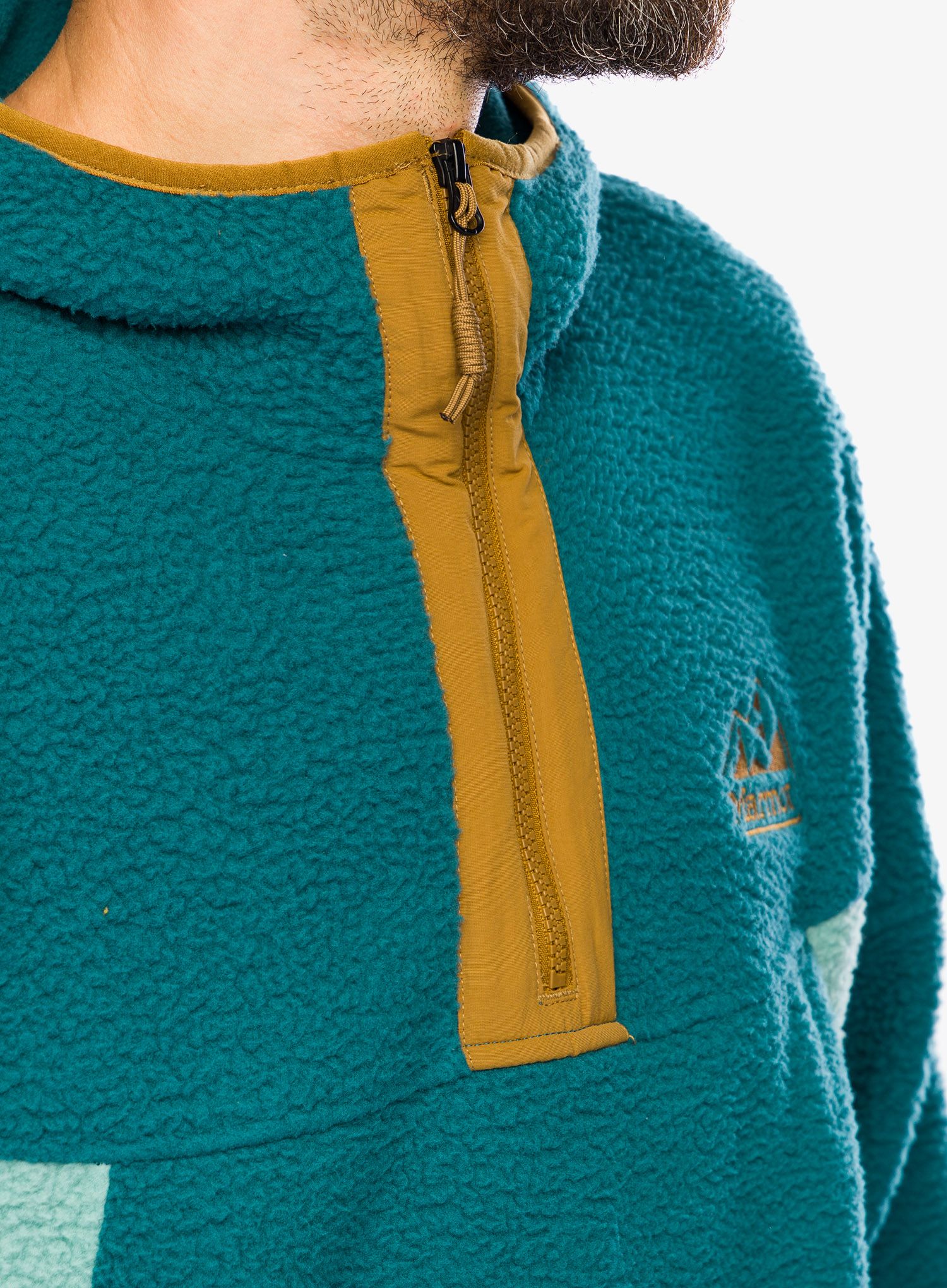 Fleece Marmot Super Aros Fleece Hoodie - dark jungle/blue agave/hazel